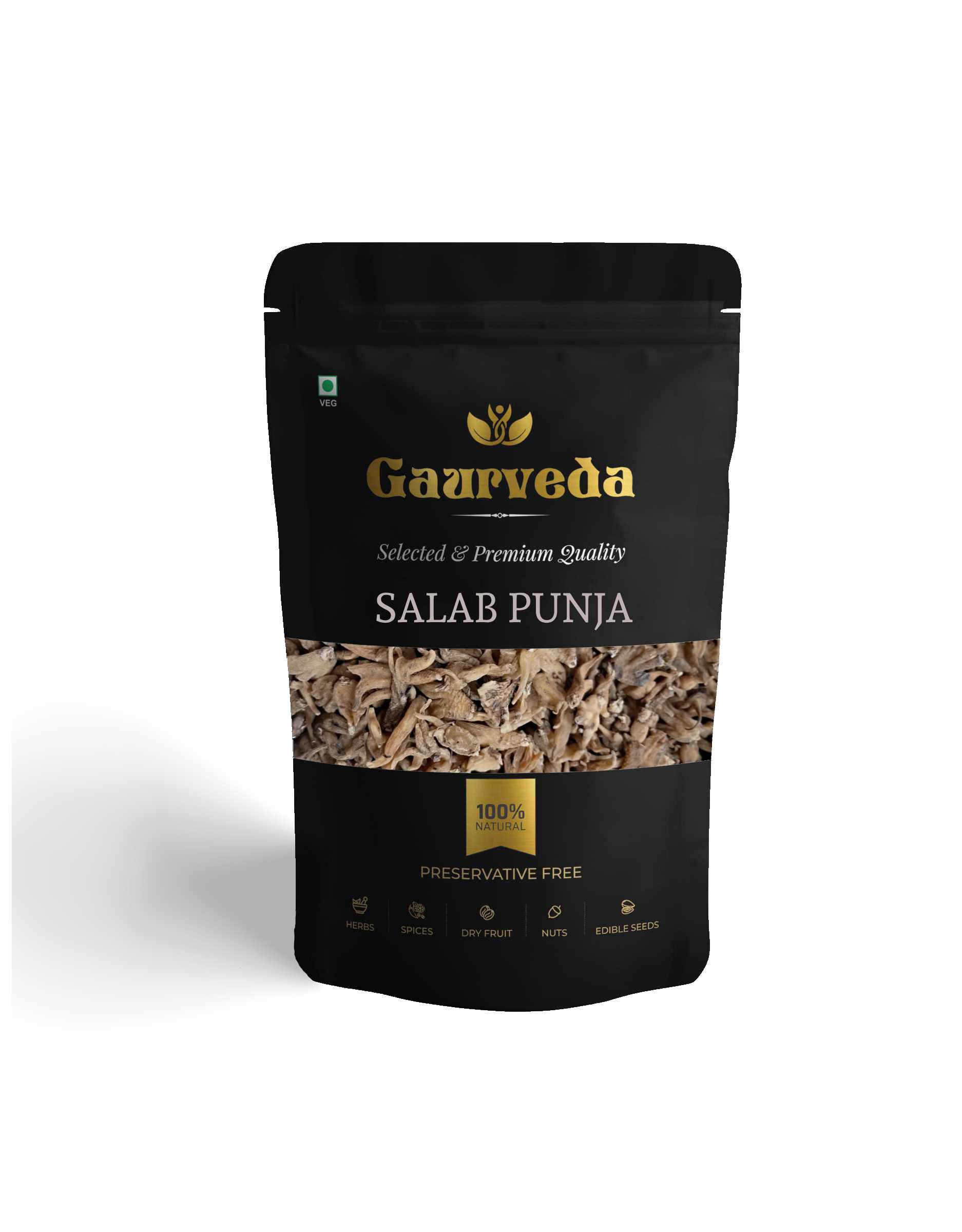 GAURVEDA Salab punja 100% Natural & Pure | Traditional Ayurvedic Herb/Seed/Powder | Supports Wellness & Daily Health | Ideal for Herbal Remedies, 25 Grams