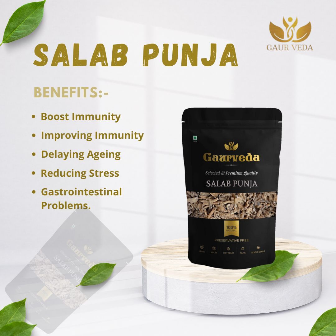 GAURVEDA Salab punja 100% Natural & Pure | Traditional Ayurvedic Herb/Seed/Powder | Supports Wellness & Daily Health | Ideal for Herbal Remedies, 25 Grams