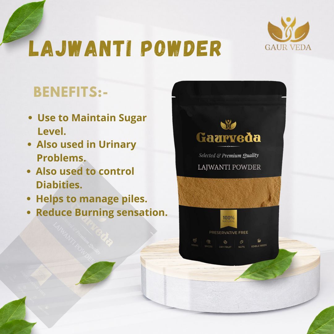 GAURVEDA Lajwanti Powder (Touch Me Not Plant) - Authentic Ayurvedic Herb for Traditional Wellness & Natural Health Support, Pure & Natural | 100 Grams