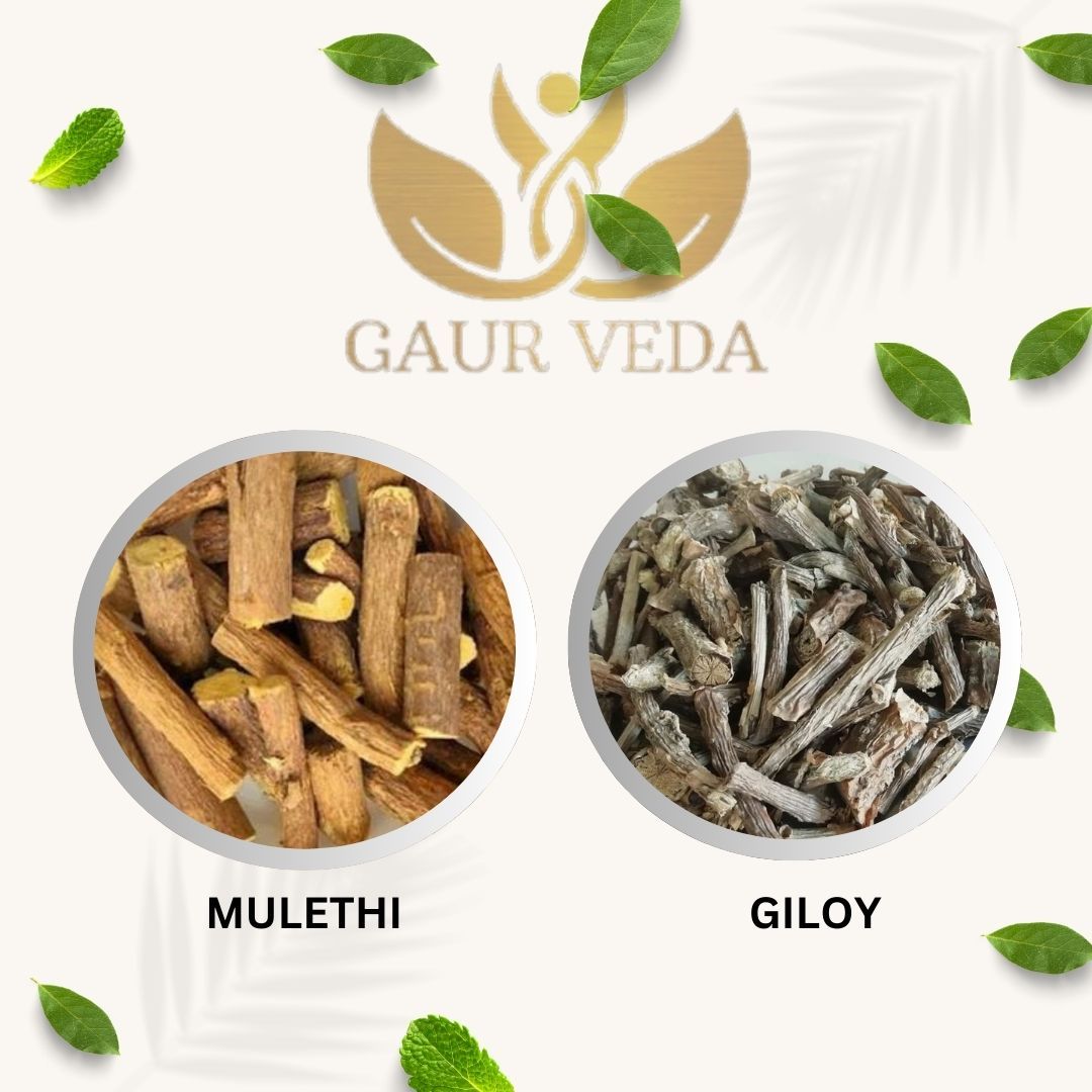 Gaurveda Mulethi and Giloy Combo - 25 Grams Each - Improves Overall Health - Pure & Natural