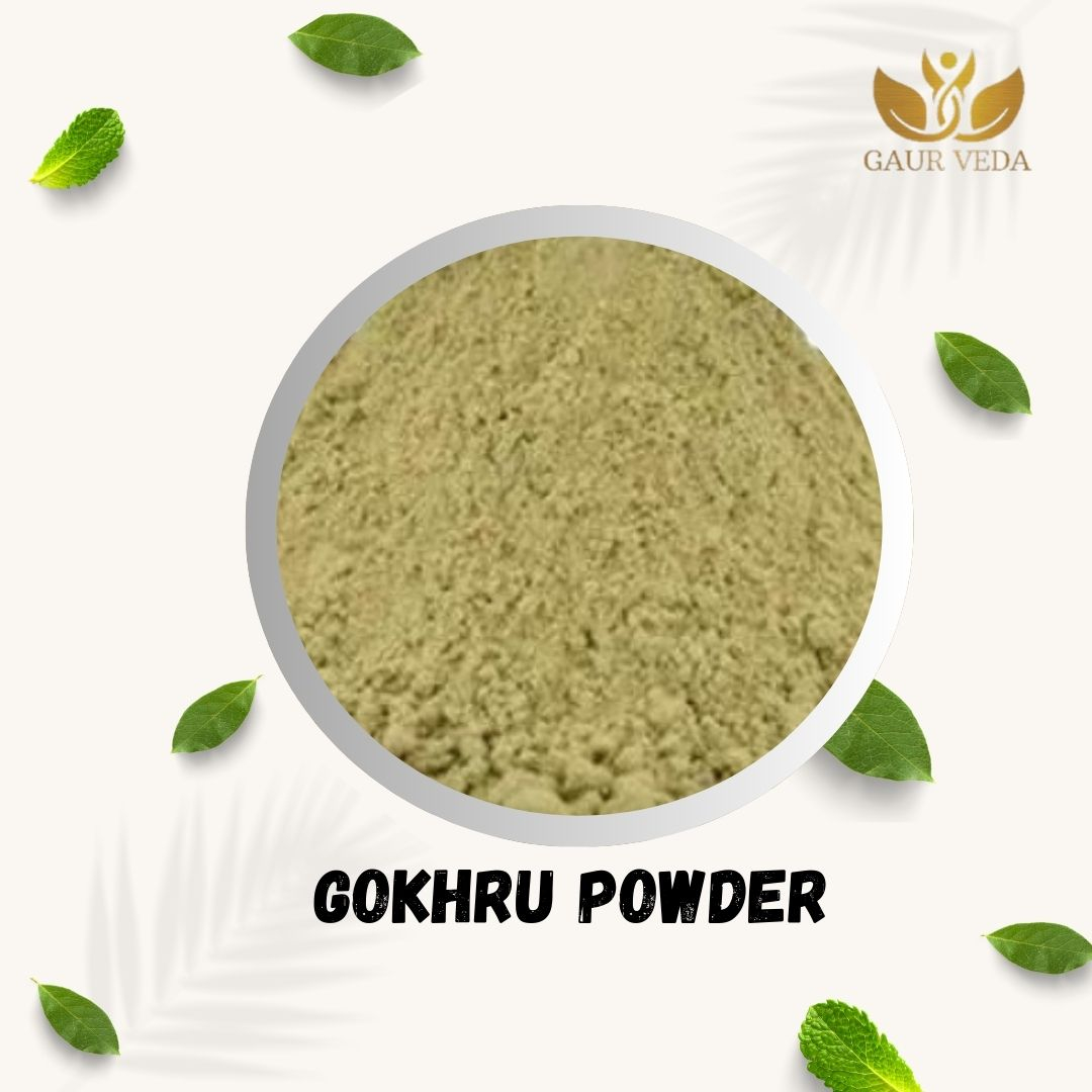 Gaurveda Gokhru Chota Powder - Tribulus Terrestris Seeds Powder - Small Caltrops Pdr. - Pure & Natural (100)