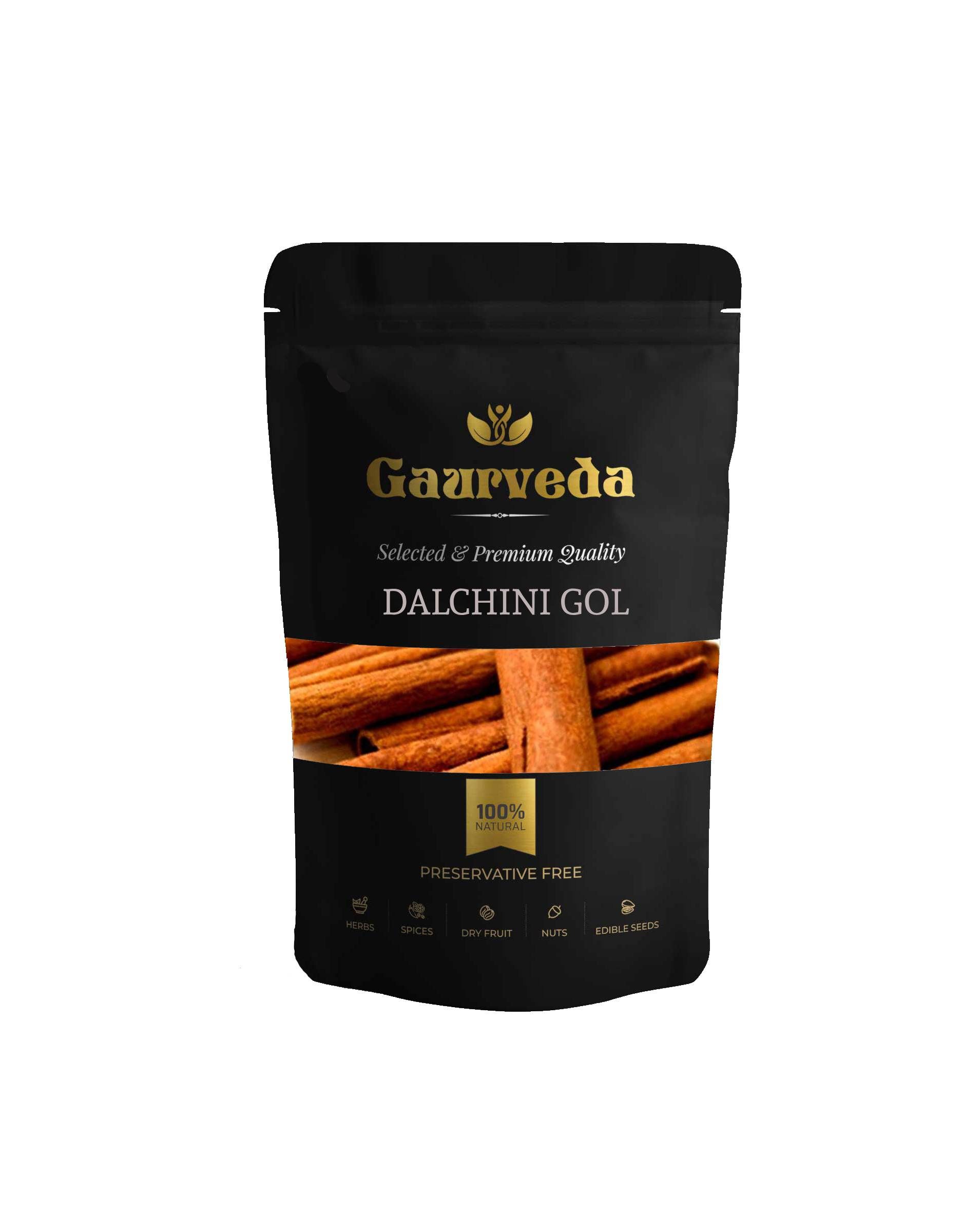 GAURVEDA Dalchini Gol: Authentic Cinnamon Rounds | Spice for Flavorful Indian Cooking & Traditional Remedies - 50g | 100 Grams