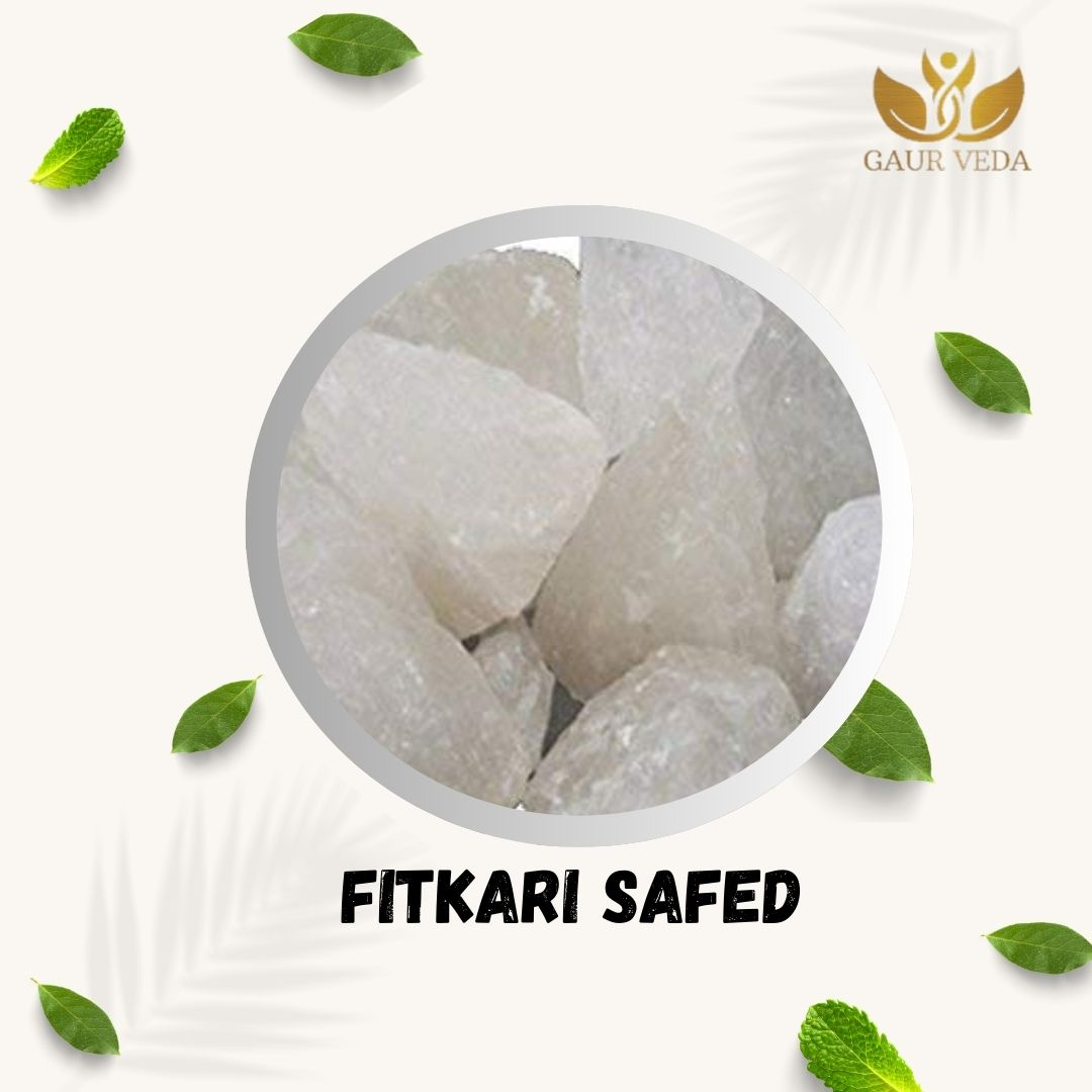 Gaurveda Fitkari Safed - Phitkari Safed - Potassium Alum - Alum White - Natural (1000 Grams)
