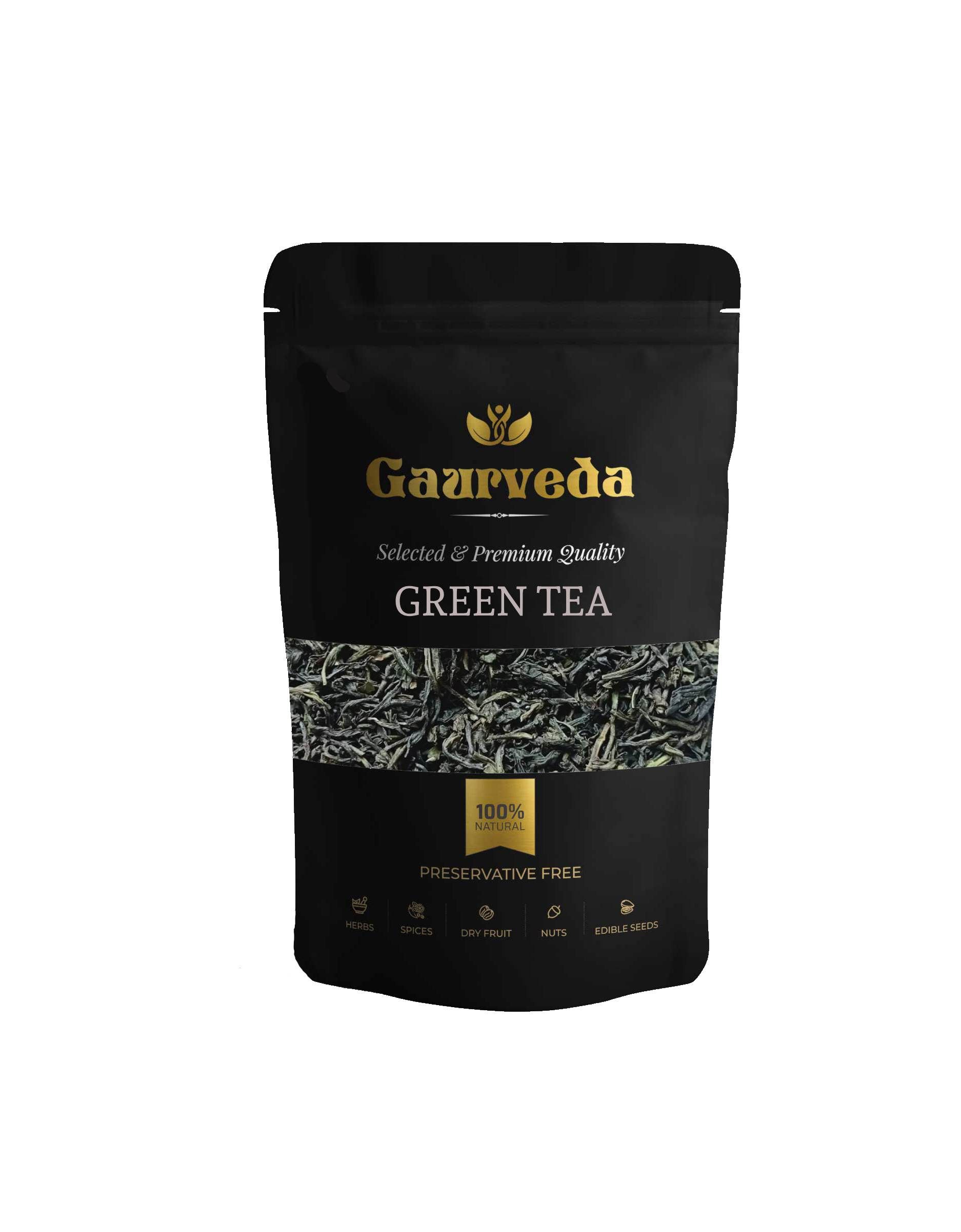 GAURVEDA Green Tea 100% Natural & Pure | Traditional Ayurvedic Herb/Seed/Powder | Supports Wellness & Daily Health | Ideal for Herbal Remedies, 100 Grams
