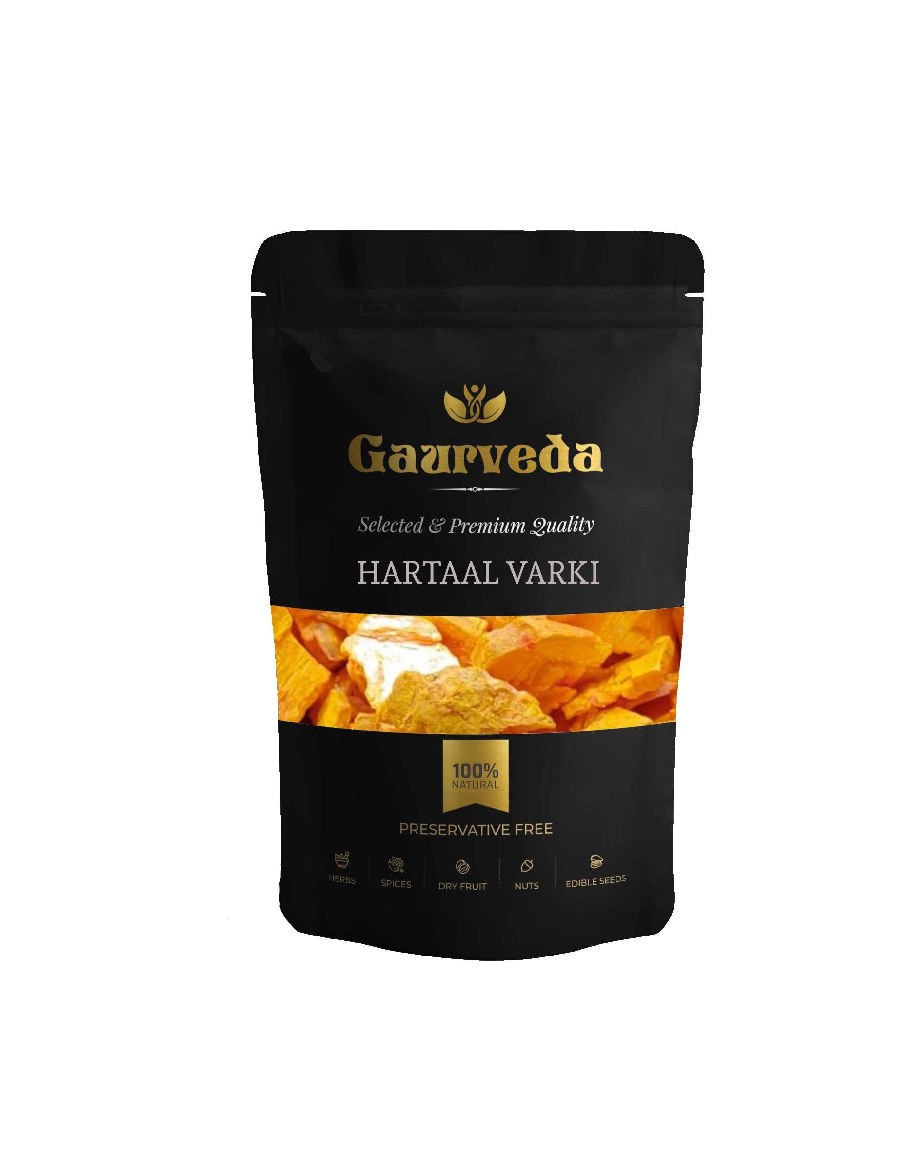 GAURVEDA Hartaal varki 100% Natural & Pure | Traditional Ayurvedic Herb/Seed/Powder | Supports Wellness & Daily Health | Ideal for Herbal Remedies, 100 Grams