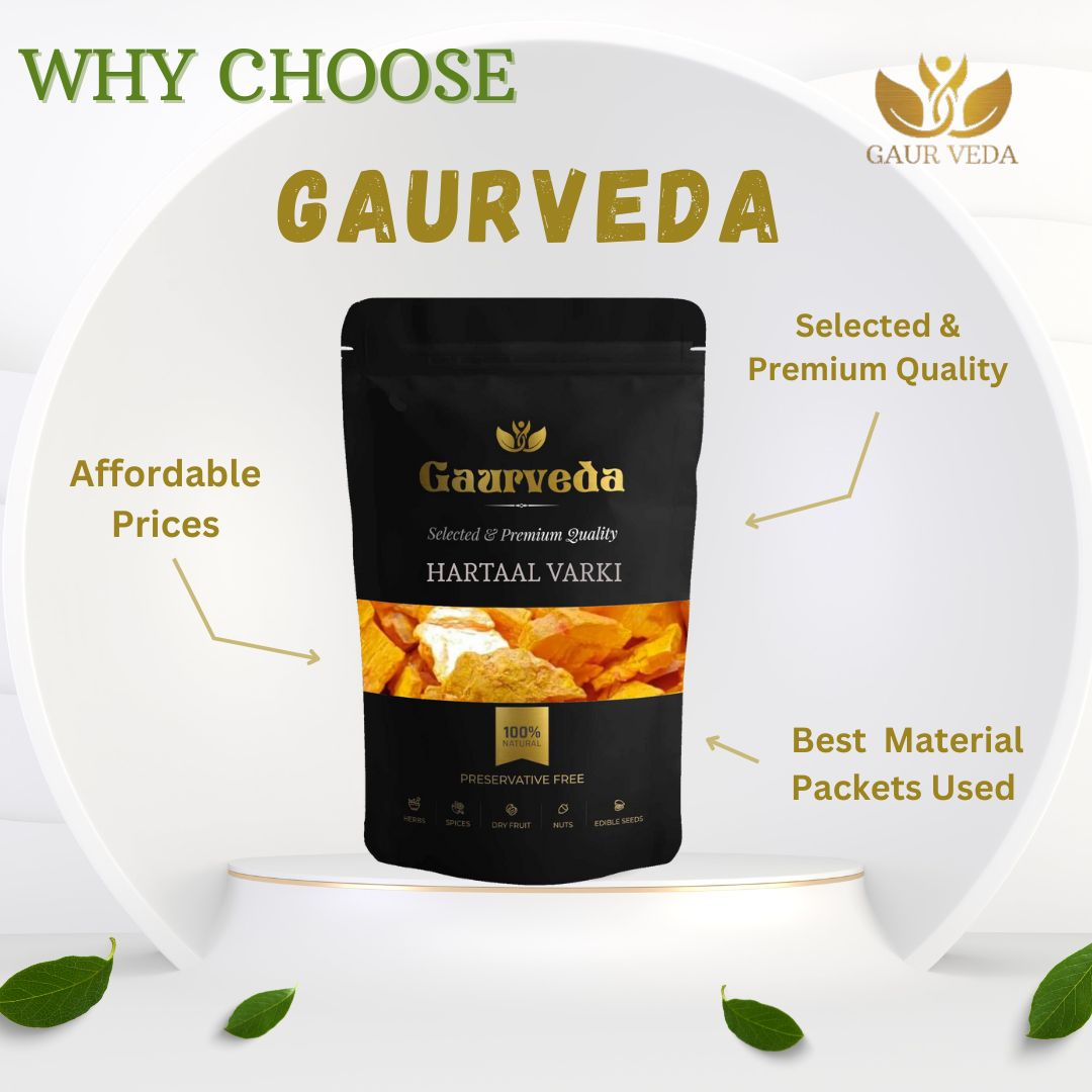 GAURVEDA Hartaal varki 100% Natural & Pure | Traditional Ayurvedic Herb/Seed/Powder | Supports Wellness & Daily Health | Ideal for Herbal Remedies, 100 Grams