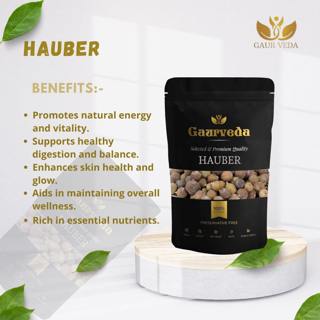 GAURVEDA Hauber 100% Natural & Pure | Traditional Ayurvedic Herb/Seed/Powder | Supports Wellness & Daily Health | Ideal for Herbal Remedies, 100 Grams