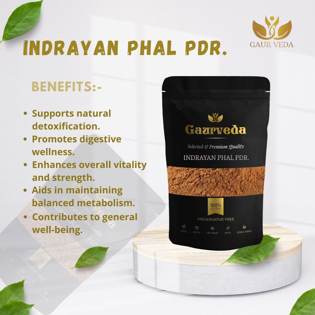 GAURVEDA Indrayan phal Powder 100% Natural & Pure | Traditional Ayurvedic Herb/Seed/Powder | Supports Wellness & Daily Health | Ideal for Herbal Remedies, 100 Grams{31