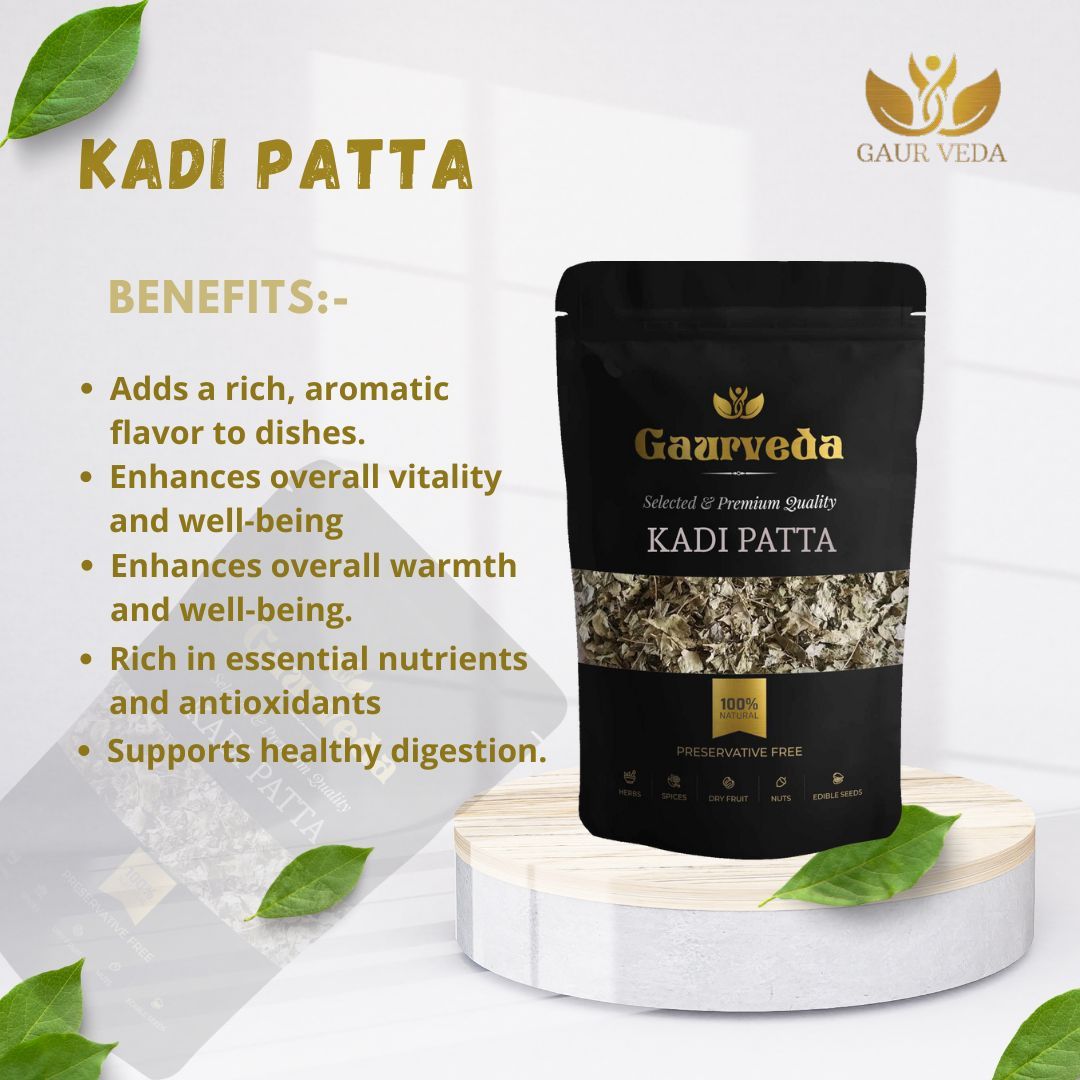 GAURVEDA Kadi patta 100% Natural & Pure | Traditional Ayurvedic Herb/Seed/Powder | Supports Wellness & Daily Health | Ideal for Herbal Remedies, 100 Grams{45