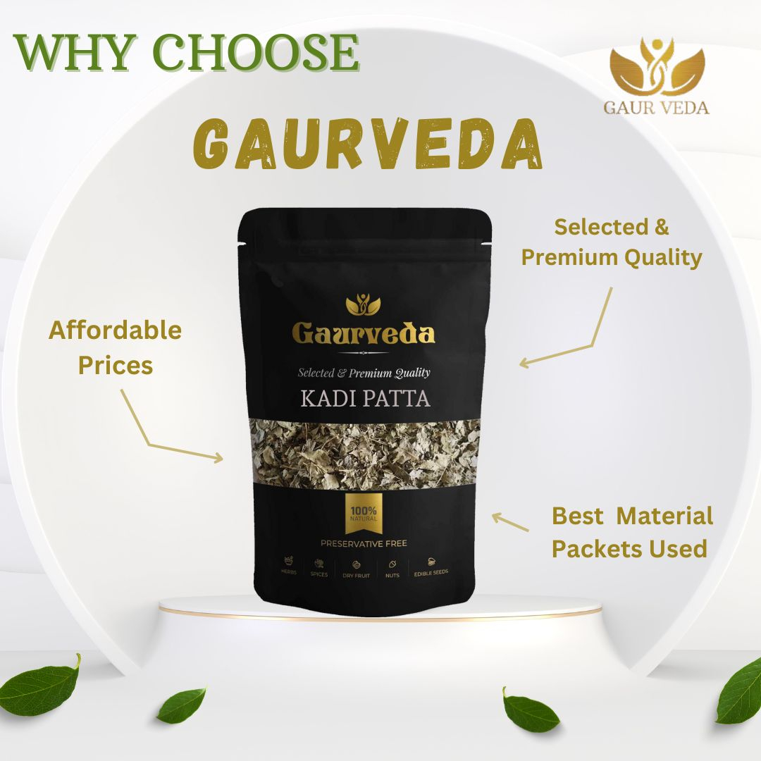 GAURVEDA Kadi patta 100% Natural & Pure | Traditional Ayurvedic Herb/Seed/Powder | Supports Wellness & Daily Health | Ideal for Herbal Remedies, 100 Grams{45