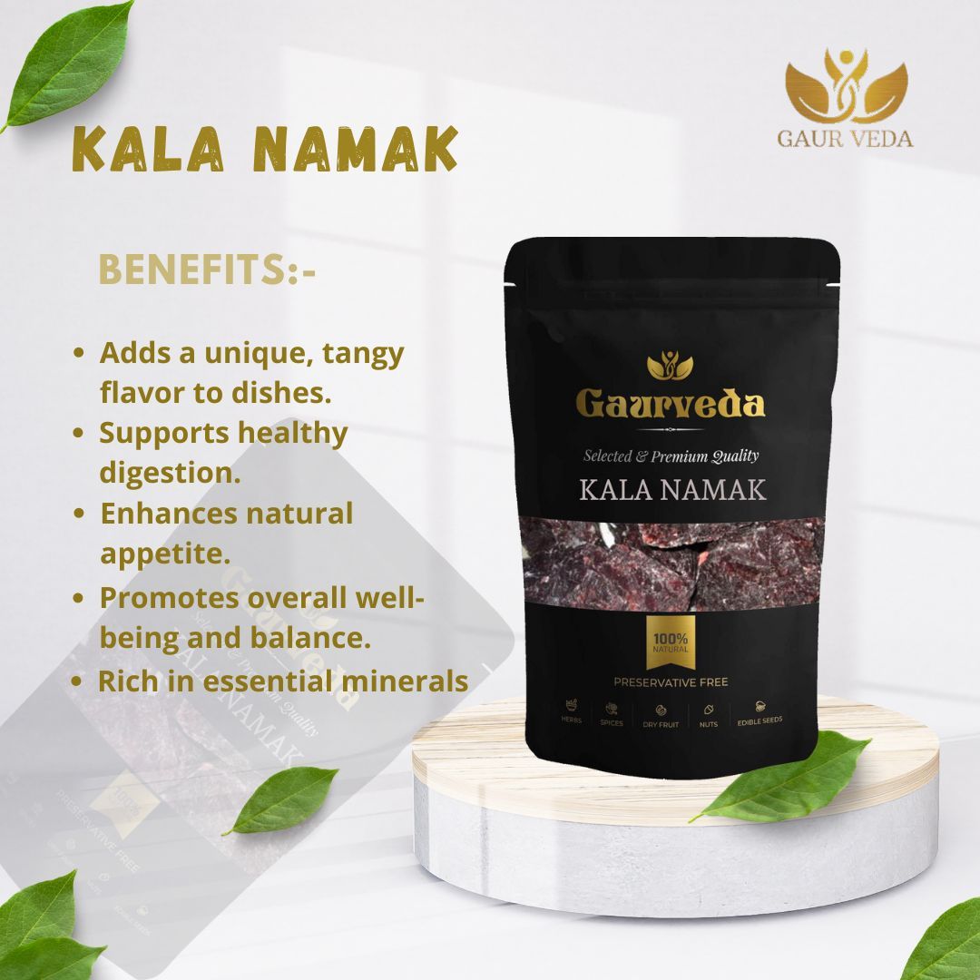 Gaurveda Kala Namak, Black Salt, Sabut (1 Kg)