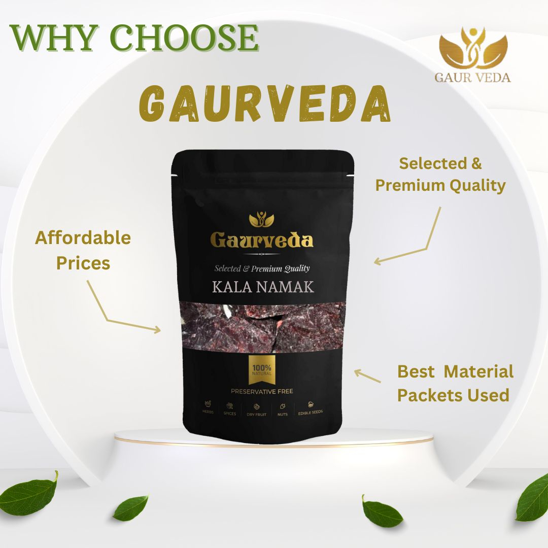Gaurveda Kala Namak, Black Salt, Sabut (1 Kg)