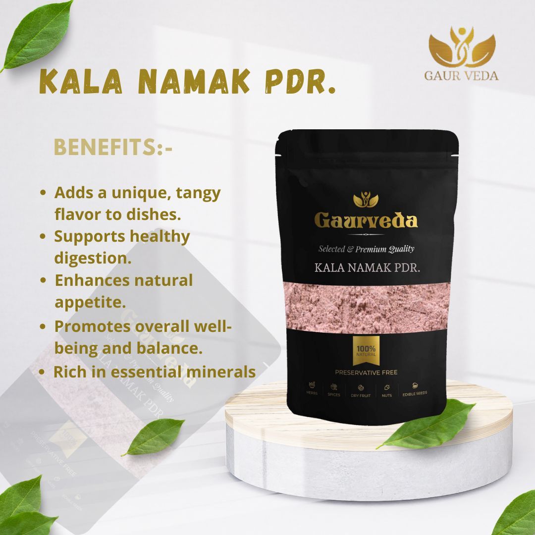 Gaurveda Kala Namak Powder - Black Salt Powder - Kala Namak Sabut Pdr. (1 Kg)
