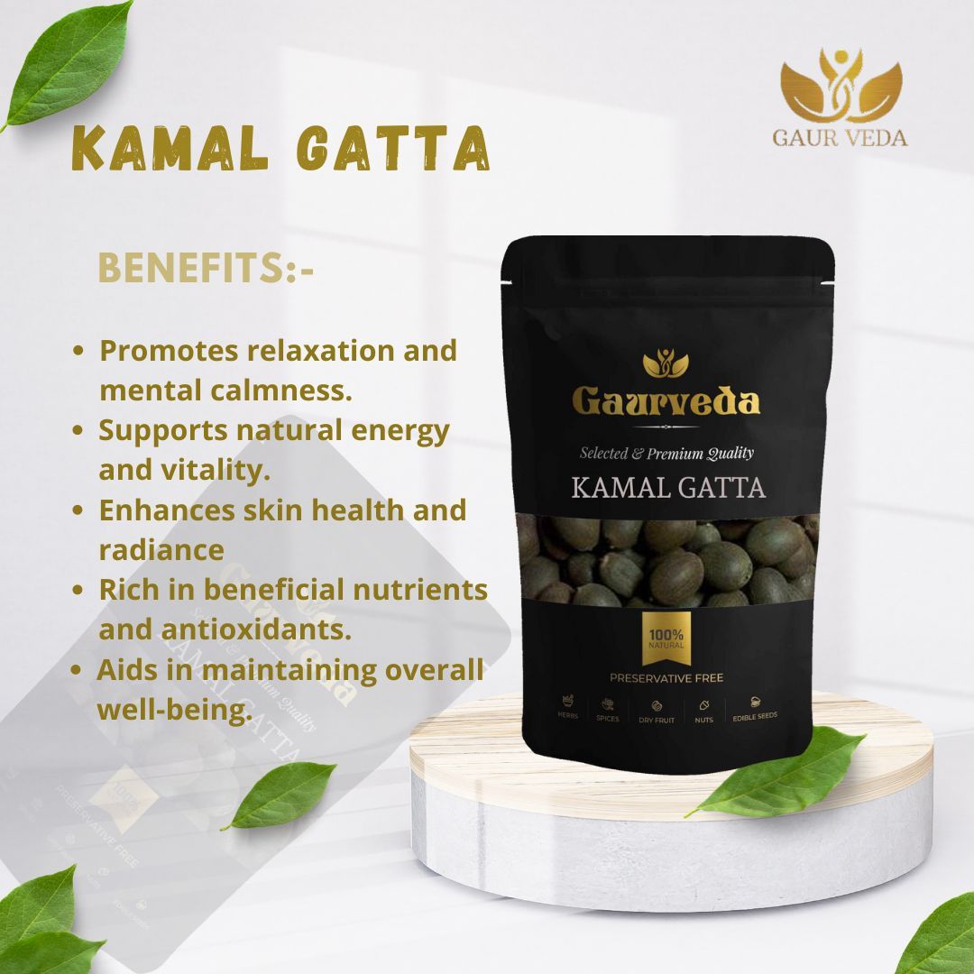 Gaurveda Kamal Gatta - Nelumbo Nucifera Gaertn - Lotus Seeds (100 Grams)