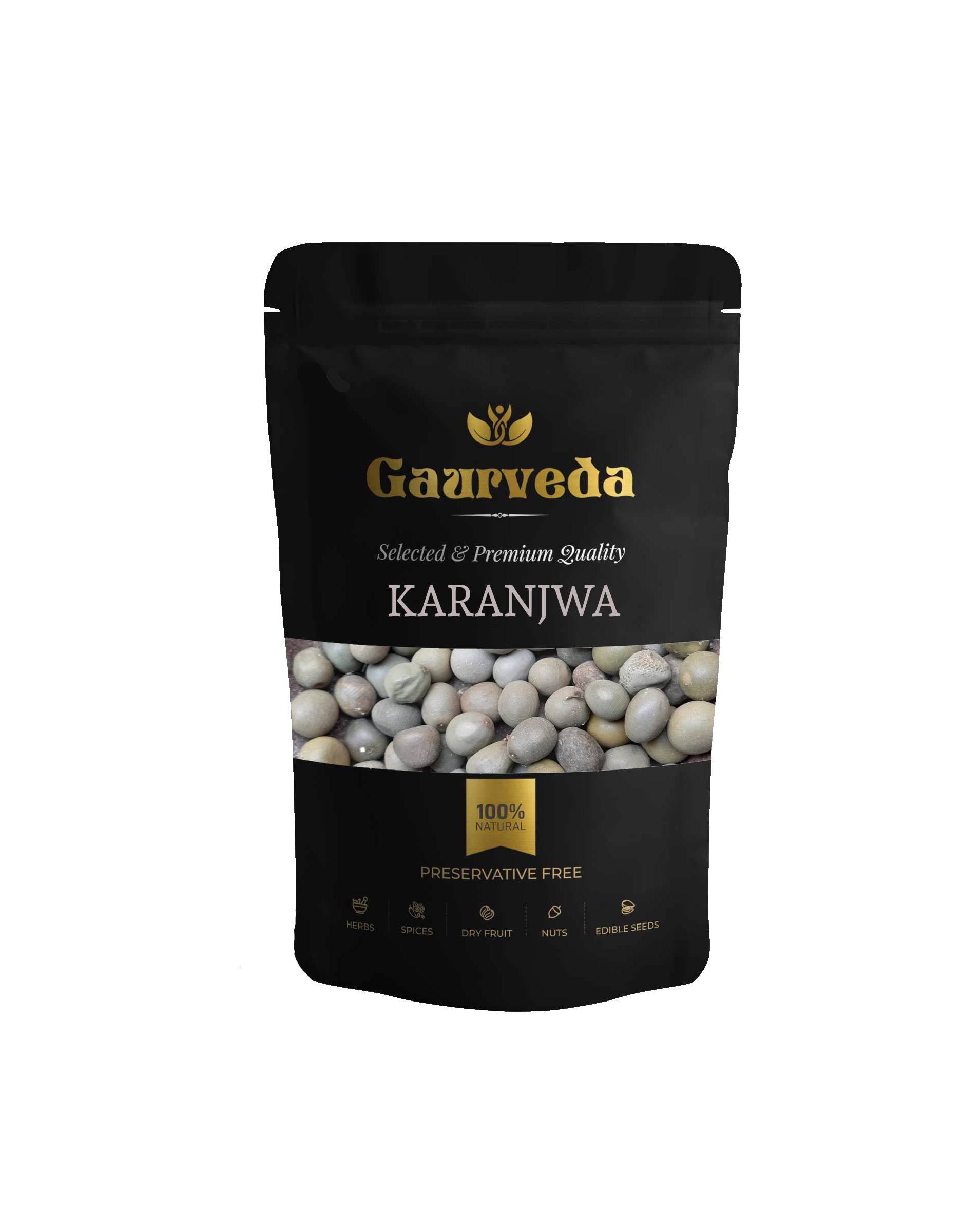 GAURVEDA Karanjwa Seeds (beej) - Pure & Natural Ayurvedic Herb for Traditional Remedies | Supports Healthy Living & Well-being | 100 Grams