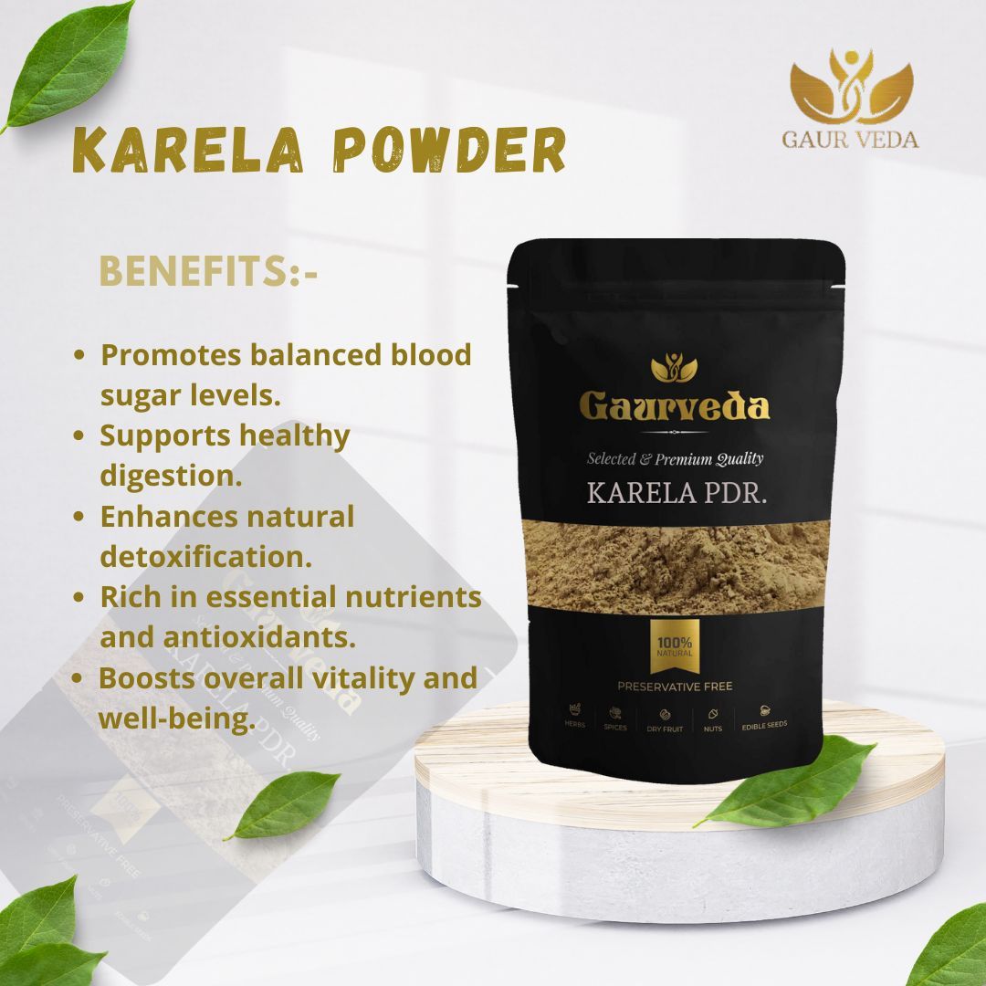 GAURVEDA Karela Seed Powder - Bitter Gourd Seed Powder for Overall Wellness - Supports Healthy Living & Digestion - 100% Pure & Natural | 100 Grams