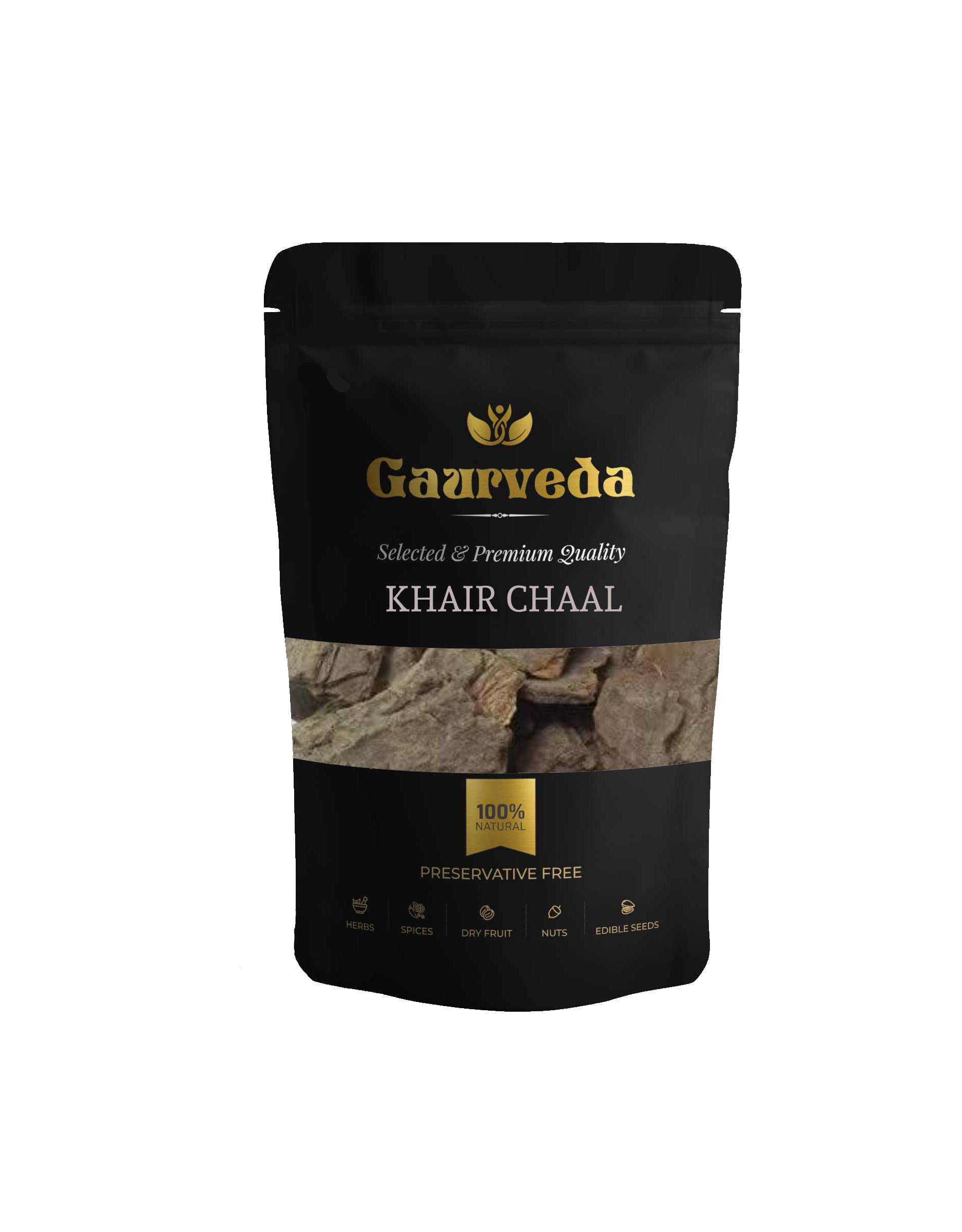 GAURVEDA Khair chaal 100% Natural & Pure | Traditional Ayurvedic Herb/Seed/Powder | Supports Wellness & Daily Health | Ideal for Herbal Remedies, 100 Grams