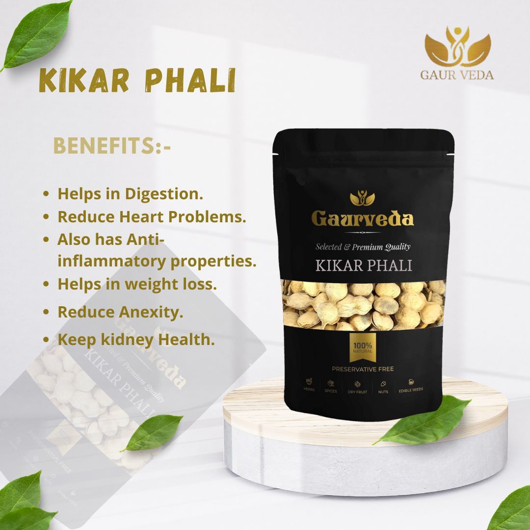 GAURVEDA Kikar phali Powder 100% Natural & Pure | Traditional Ayurvedic Herb/Seed/Powder | Supports Wellness & Daily Health | Ideal for Herbal Remedies, 200 Grams