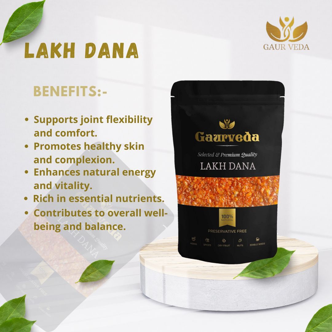 GAURVEDA Lakh Dana 100% Natural & Pure | Traditional Ayurvedic Herb/Seed/Powder | Supports Wellness & Daily Health | Ideal for Herbal Remedies, 100 Grams