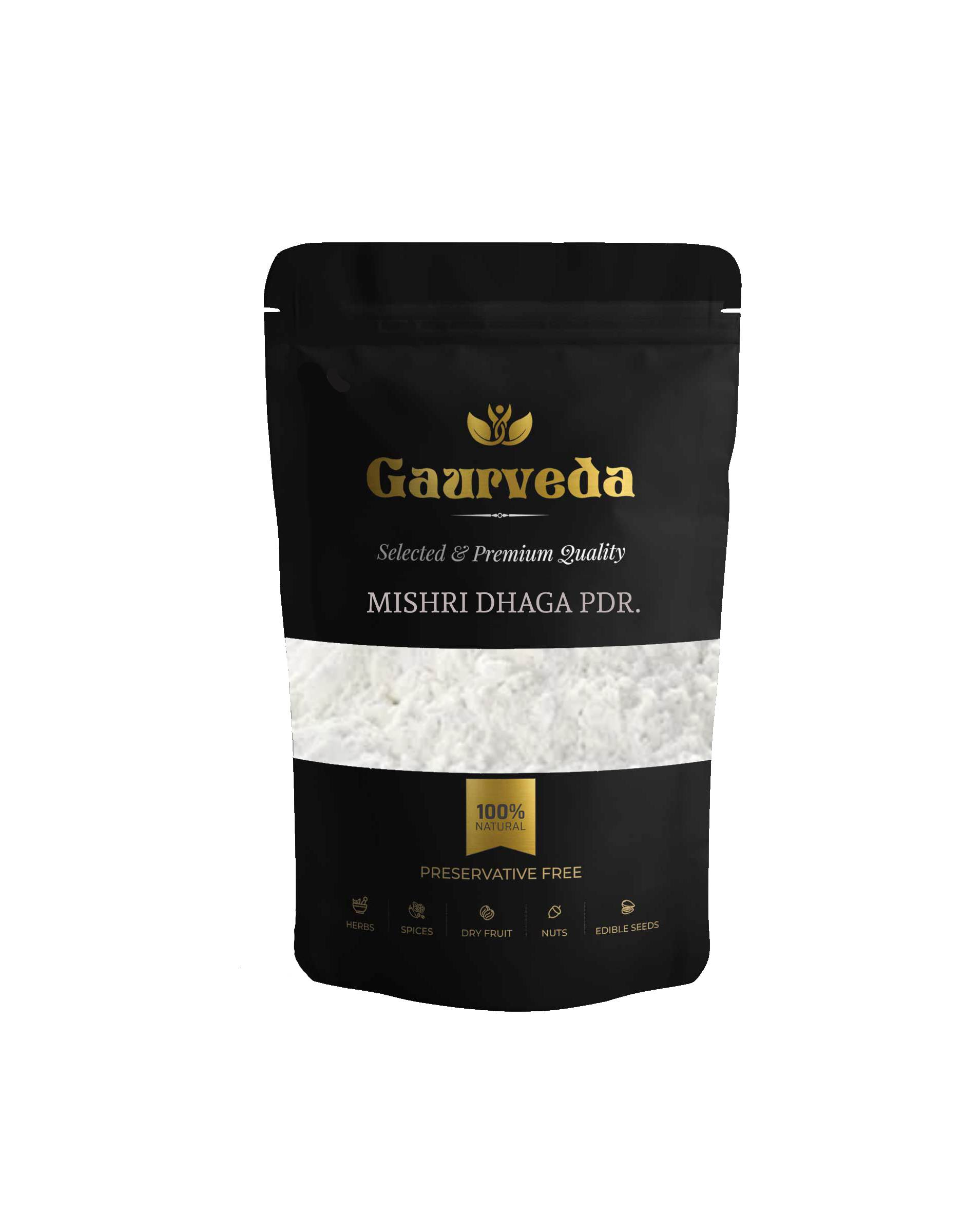 GAURVEDA Mishri dhaga Powder 100% Natural & Pure | Traditional Ayurvedic Herb/Seed/Powder | Supports Wellness & Daily Health | Ideal for Herbal Remedies, 1000 Grams{123