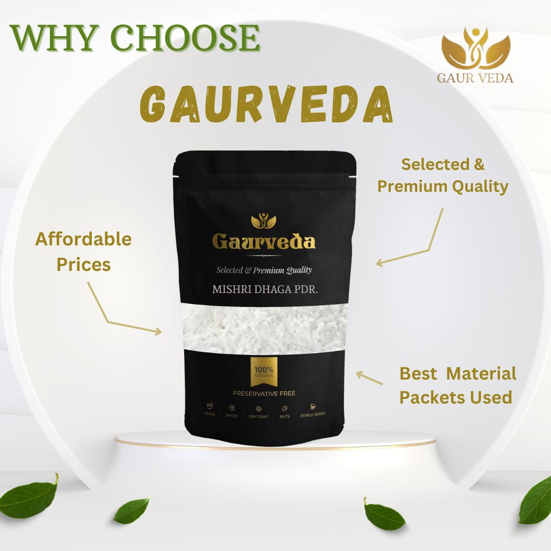GAURVEDA Mishri dhaga Powder 100% Natural & Pure | Traditional Ayurvedic Herb/Seed/Powder | Supports Wellness & Daily Health | Ideal for Herbal Remedies, 1000 Grams{123