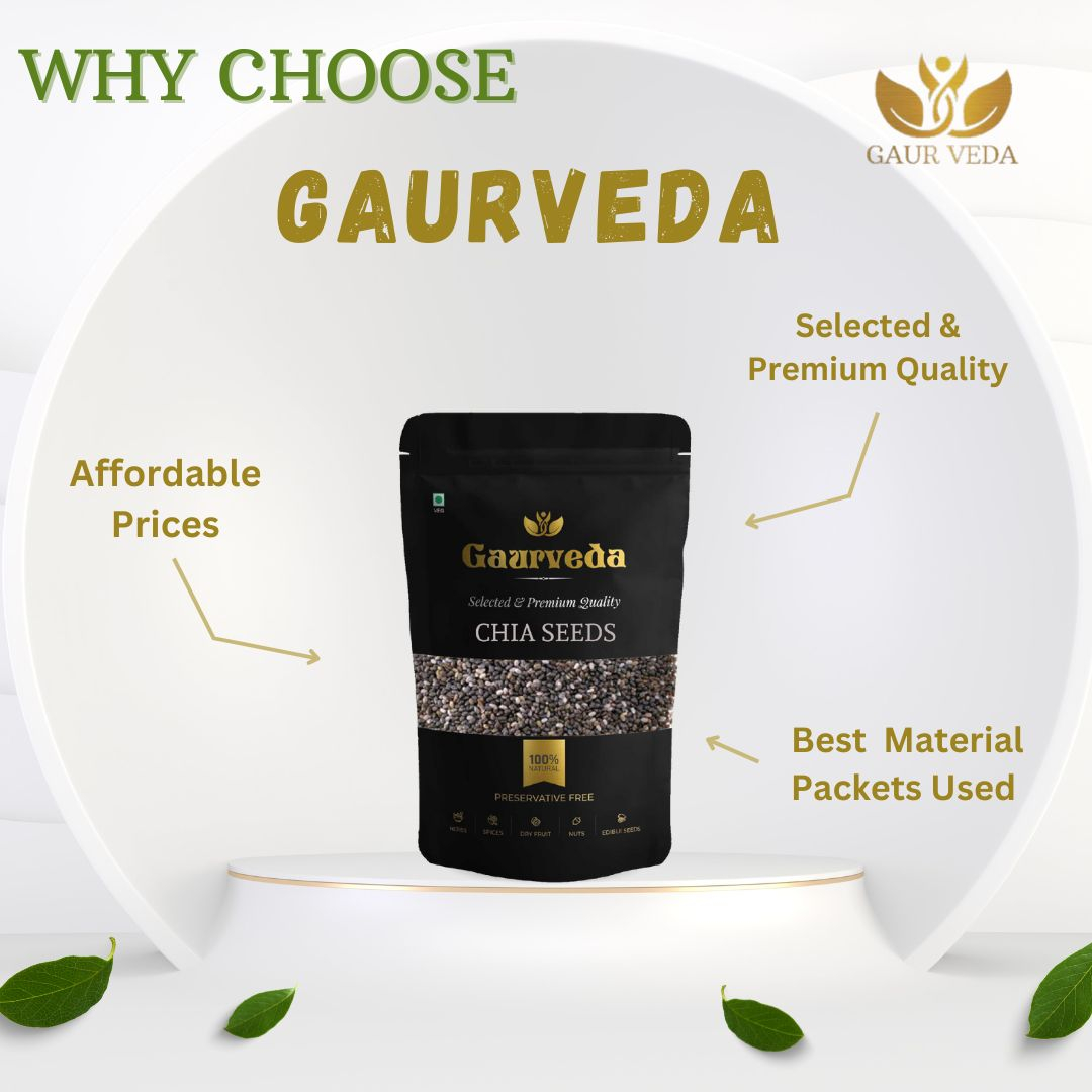 GAURVEDA Chia Seeds for eating - For Weight Management (250 Grams, Chia Seeds)
