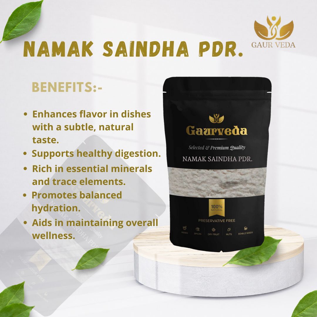 Gaurveda Namak Saindha Powder - Sendha Namak Powder - Rock Salt Powderr (1 Kg)