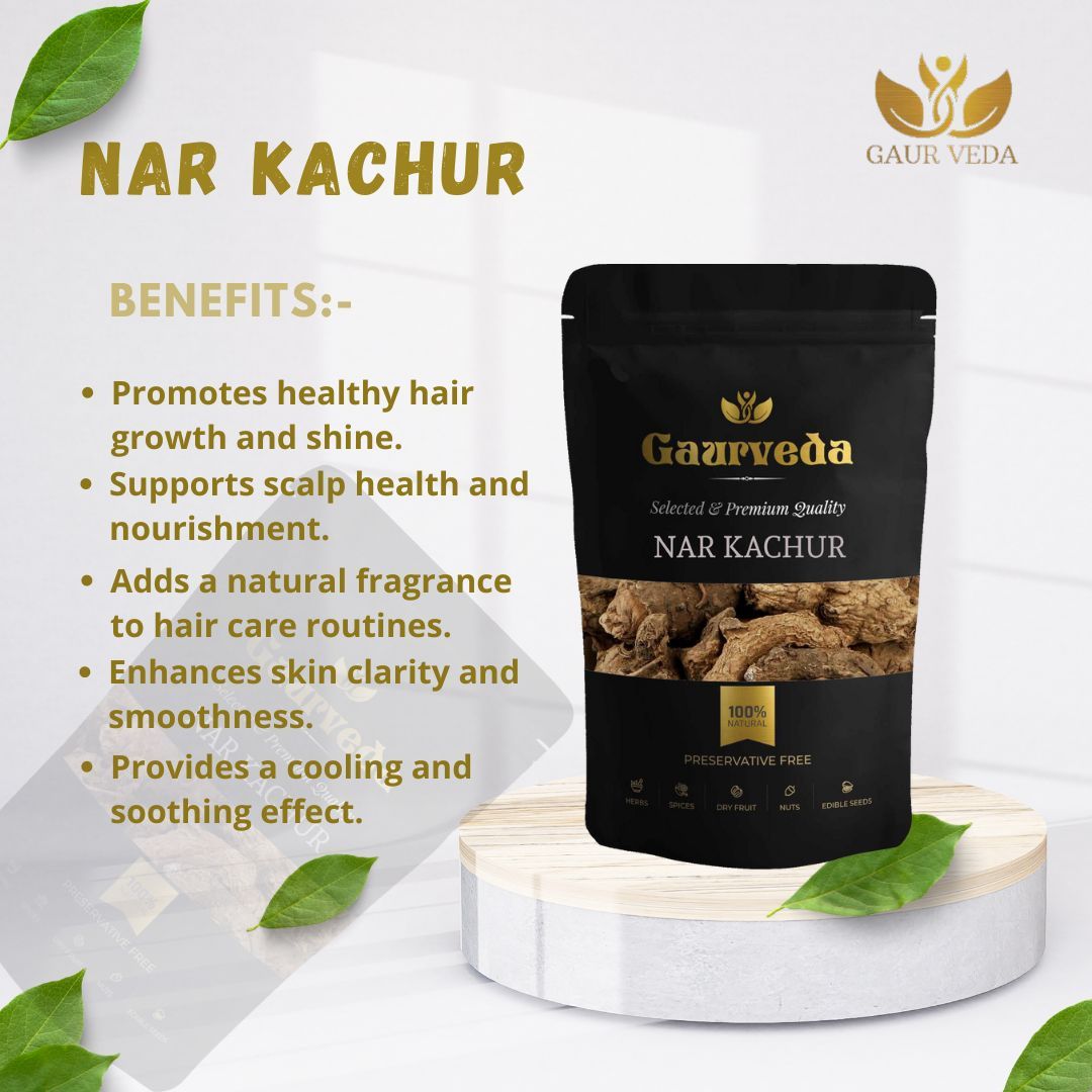 GAURVEDA NAR kachur 100% Natural & Pure | Traditional Ayurvedic Herb/Seed/Powder | Supports Wellness & Daily Health | Ideal for Herbal Remedies, 150 Grams