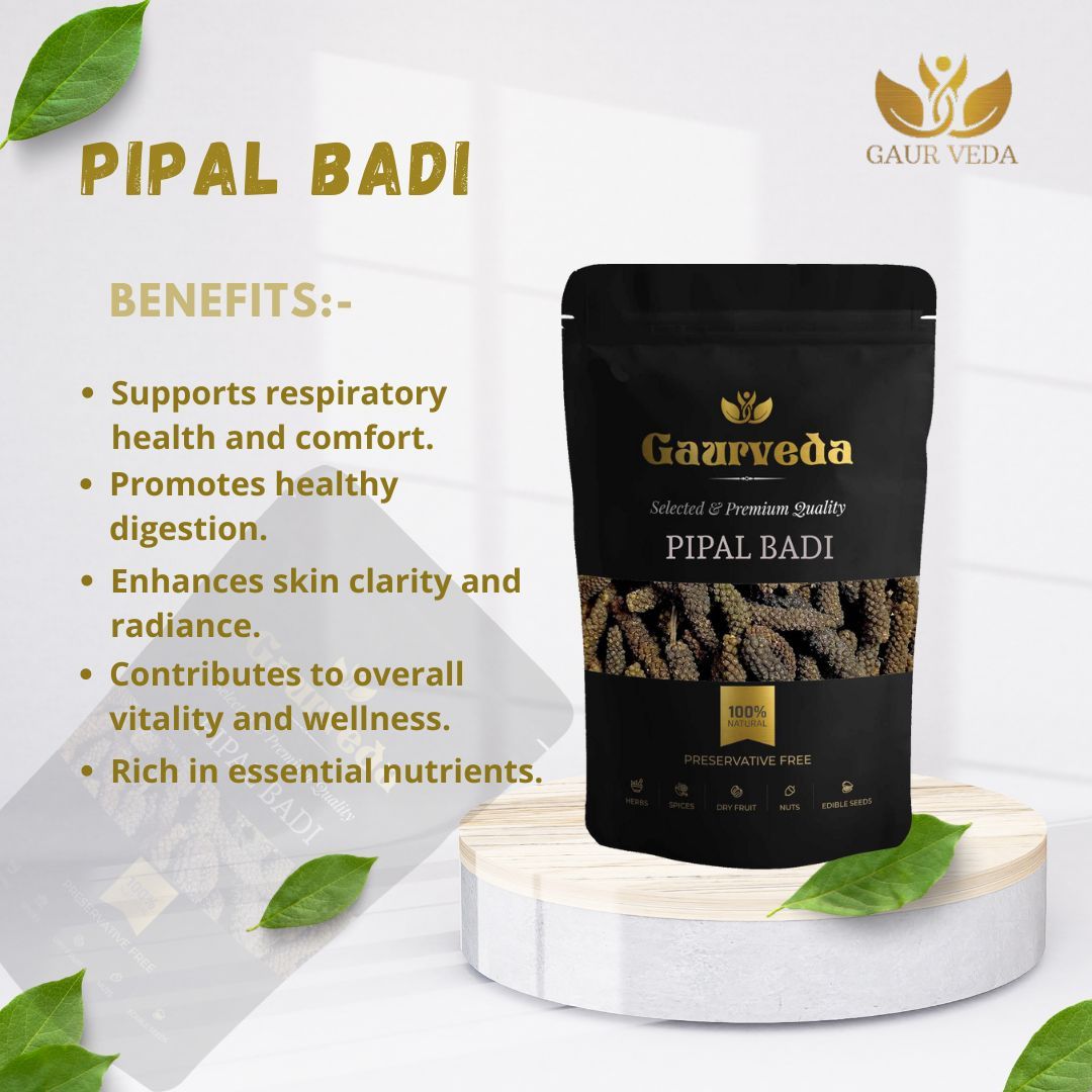 GAURVEDA Pipal Badi   Authentic Indian Spice, Traditional Recipe, Natural Ingredients, Aromatic Flavor, Homemade Taste, Freshly Prepared Food | 50 Grams