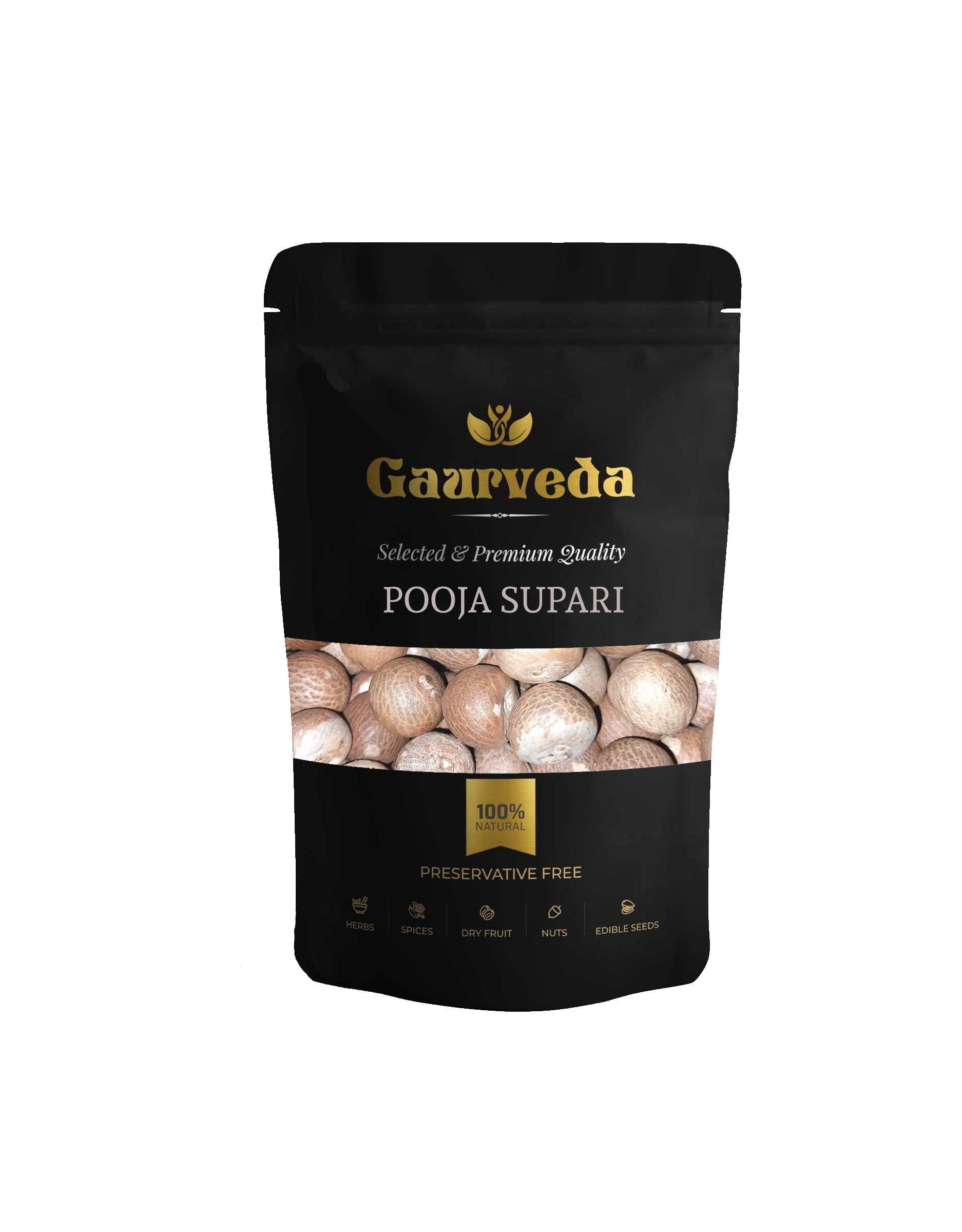 GAURVEDA Pooja supari 100% Natural & Pure | Traditional Ayurvedic Herb/Seed/Powder | Supports Wellness & Daily Health | Ideal for Herbal Remedies, 100 Grams