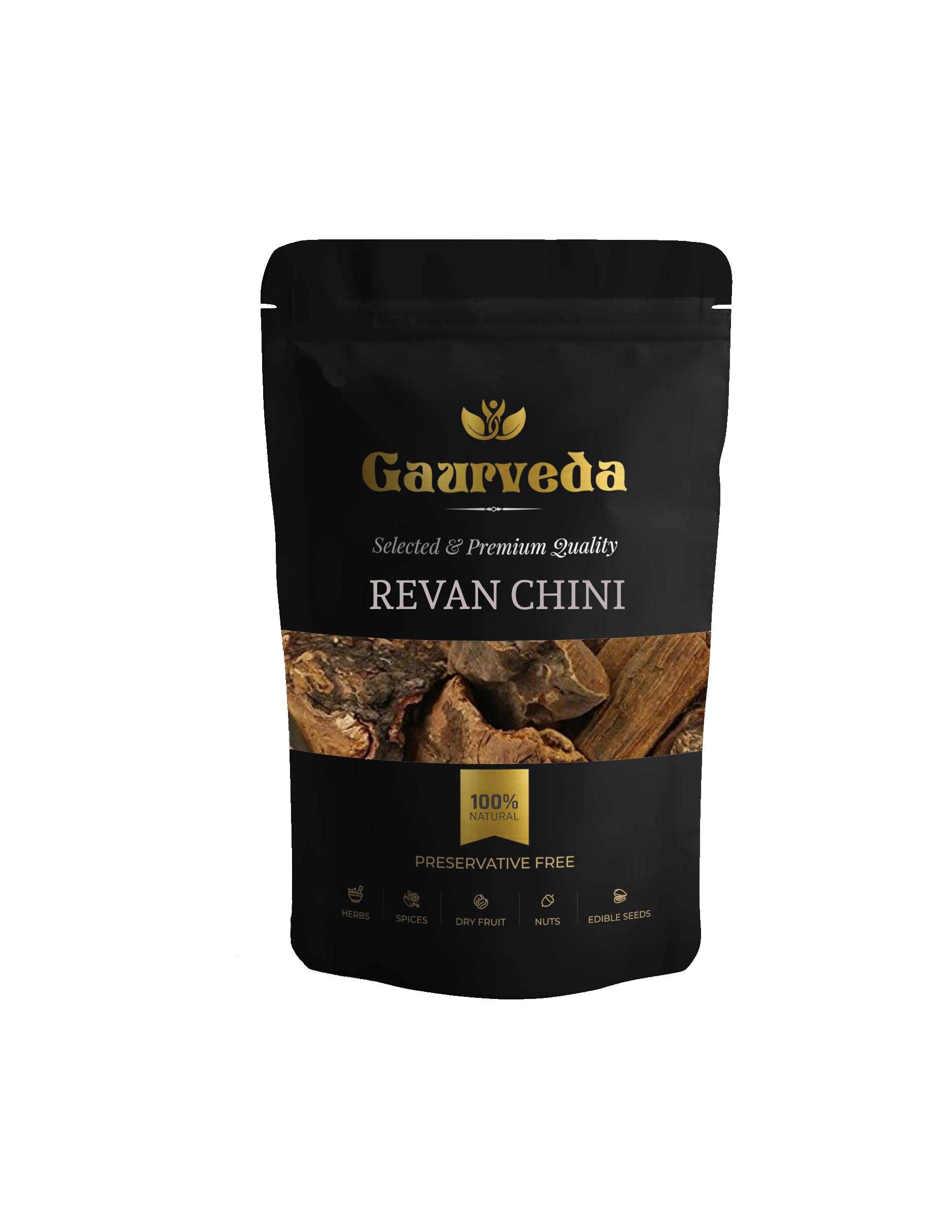GAURVEDA Revan chini 100% Natural & Pure | Traditional Ayurvedic Herb/Seed/Powder | Supports Wellness & Daily Health | Ideal for Herbal Remedies, 100 Grams