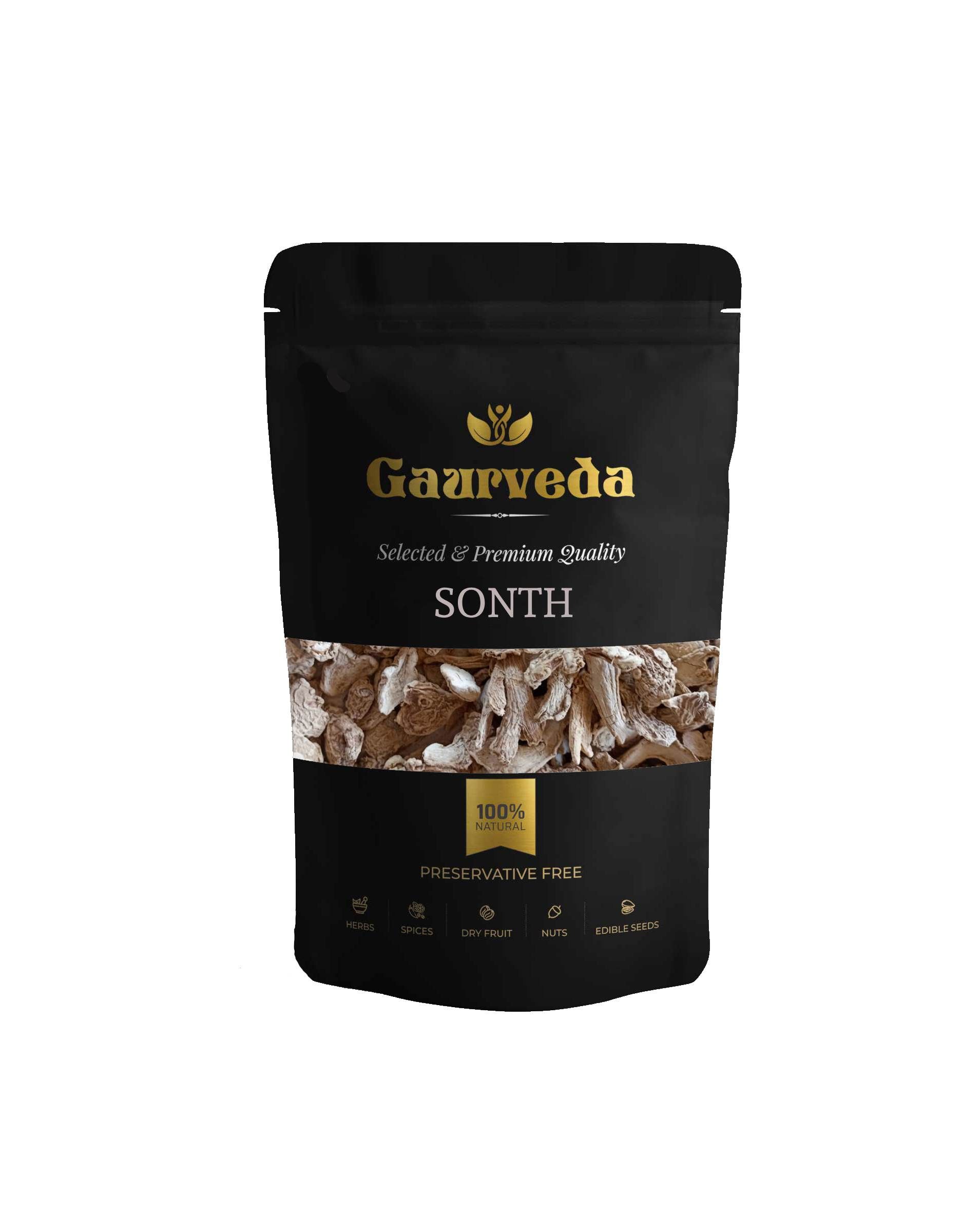 GAURVEDA Sonth: Dry Ginger Powder | Authentic Indian Spice | Digestive Aid | Natural Remedy | Pure & Unadulterated | 100 Grams
