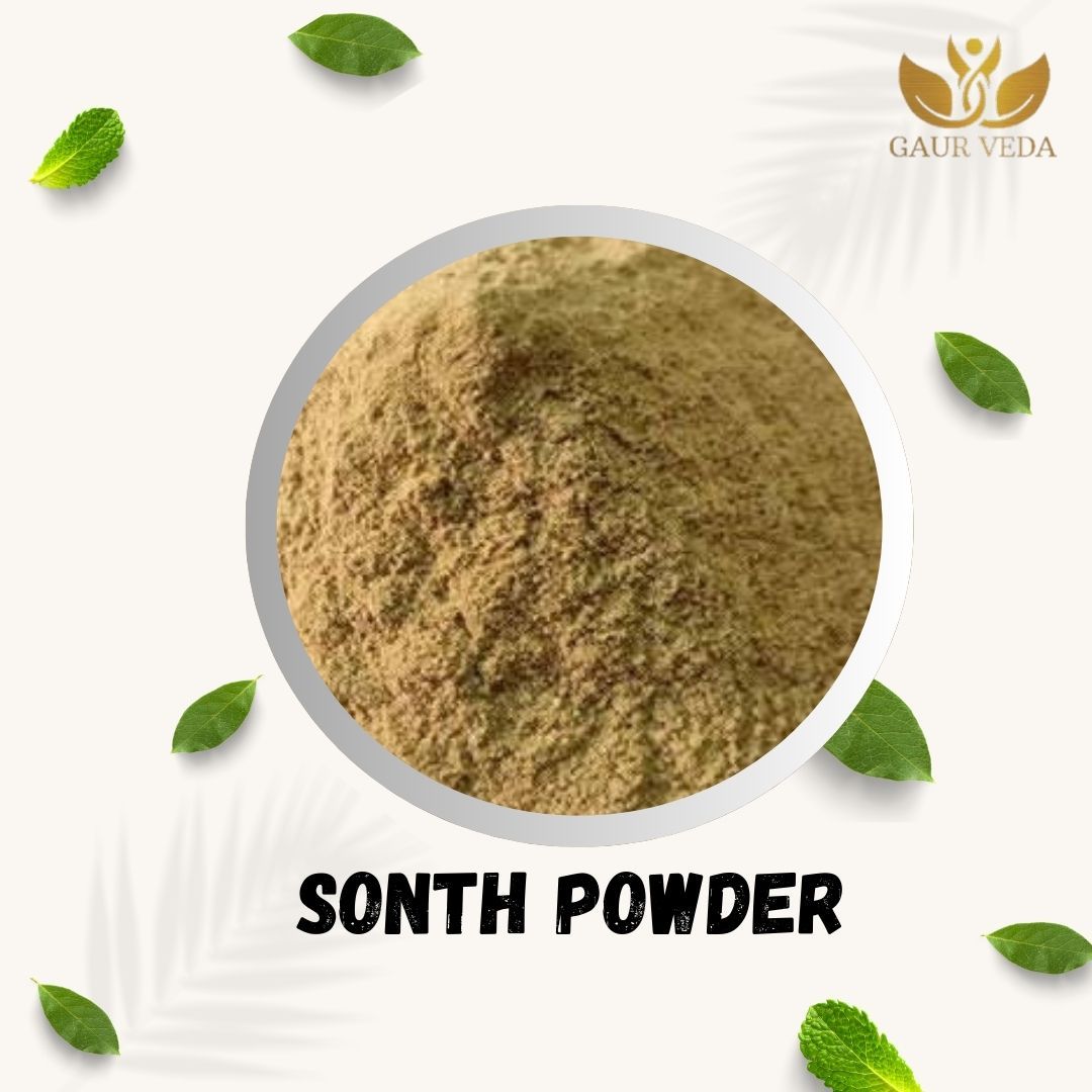 GAURVEDA Sonth Powder: Pure Dried Ginger Root Spice | Natural Aromatic Flavor for Cooking, Tea, Immunity & Traditional Remedies, 100% Authentic | 100 Grams