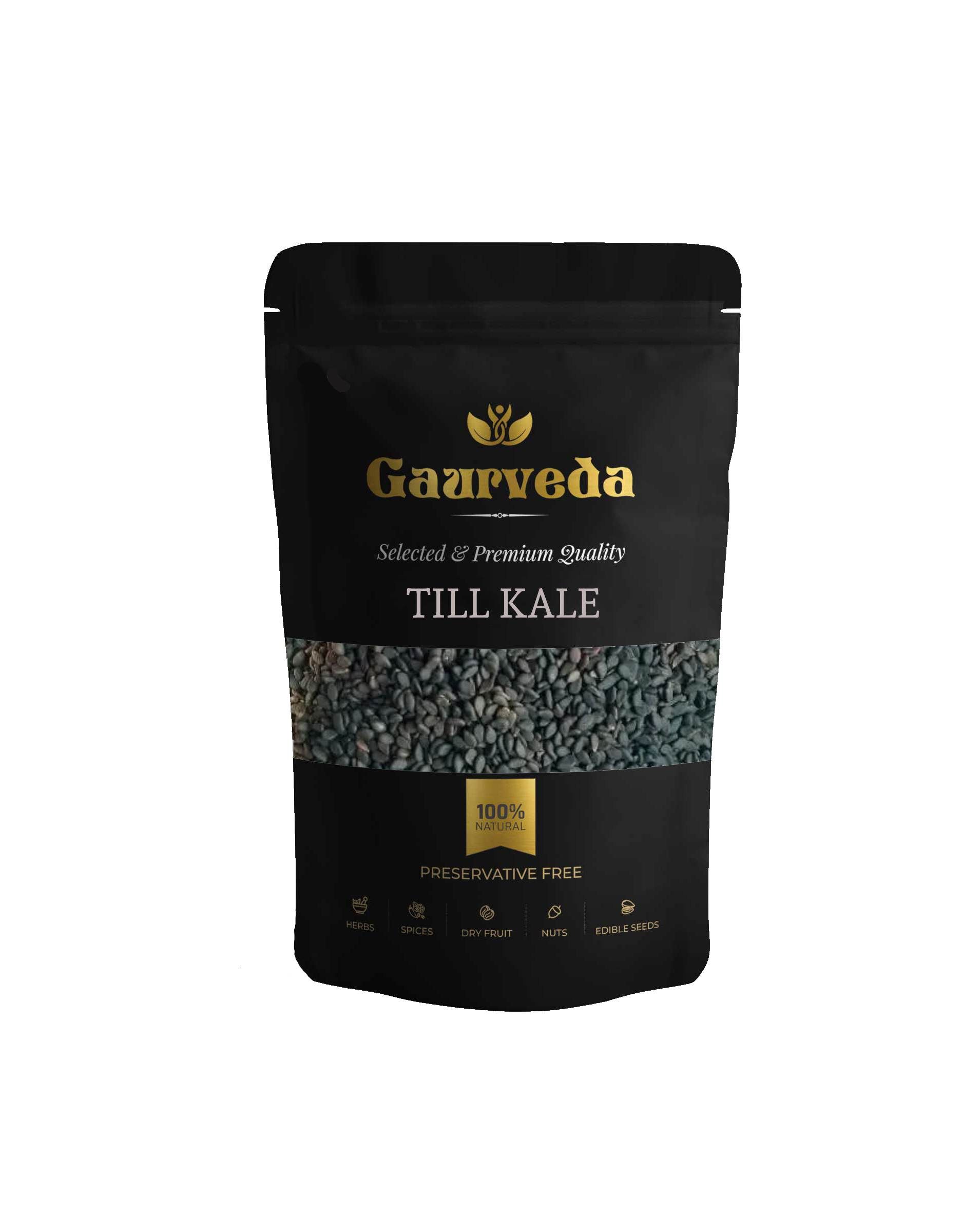 GAURVEDA Till Kale Seeds Natural Crunchy Munchies Healthy Snack | Immunity Booster Rich in Calcium Iron Protein Energy Food| 100% Pure & Nutritious | 100 Grams