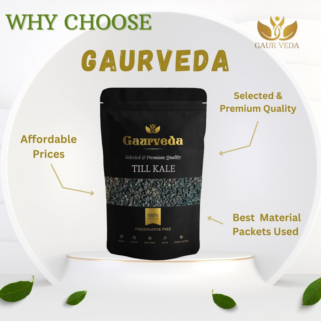 GAURVEDA Till Kale Seeds Natural Crunchy Munchies Healthy Snack | Immunity Booster Rich in Calcium Iron Protein Energy Food| 100% Pure & Nutritious | 100 Grams