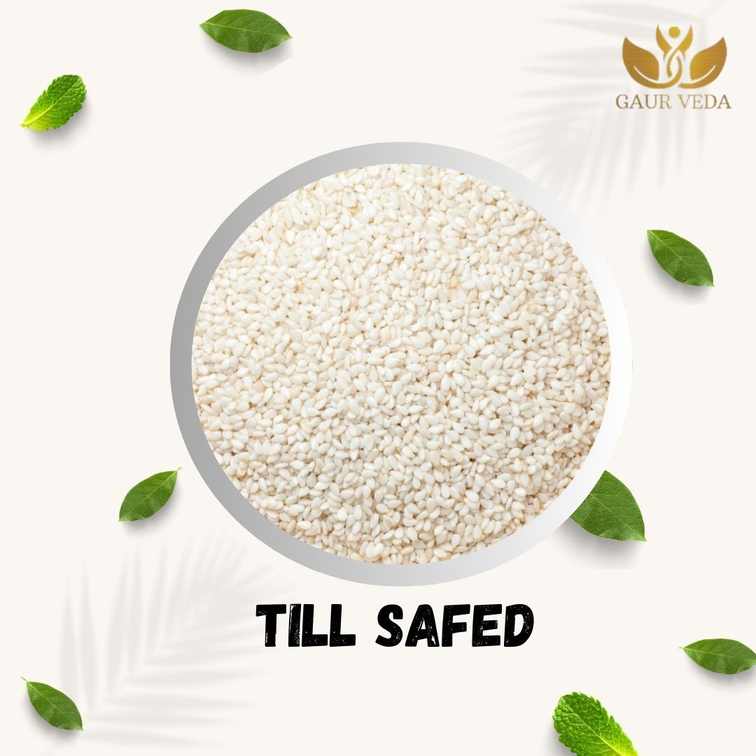 GAURVEDA Safed Till (White Sesame Seeds) - Natural, Unpolished, Nutrient-Rich Seeds for Cooking, Baking, Garnishing & Health | | 100 Grams