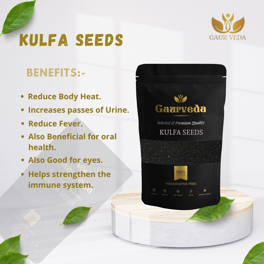 GAURVEDA Kulfa Seeds (Purslane Seeds) - Nutrient-Rich Superfood for Health & Wellness | Fresh, Natural & ??? | 100 Grams