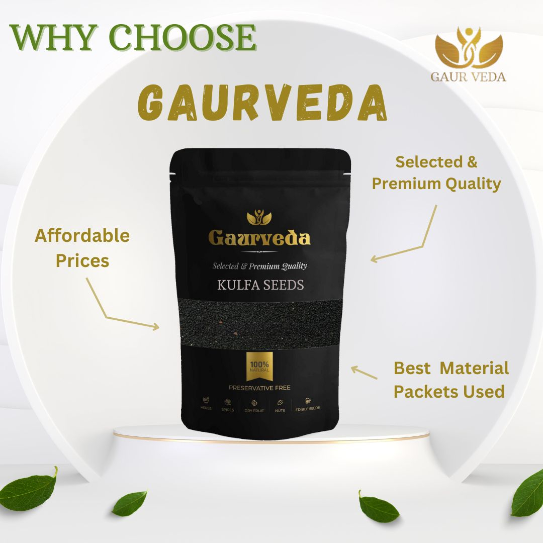 GAURVEDA Kulfa Seeds (Purslane Seeds) - Nutrient-Rich Superfood for Health & Wellness | Fresh, Natural & ??? | 100 Grams