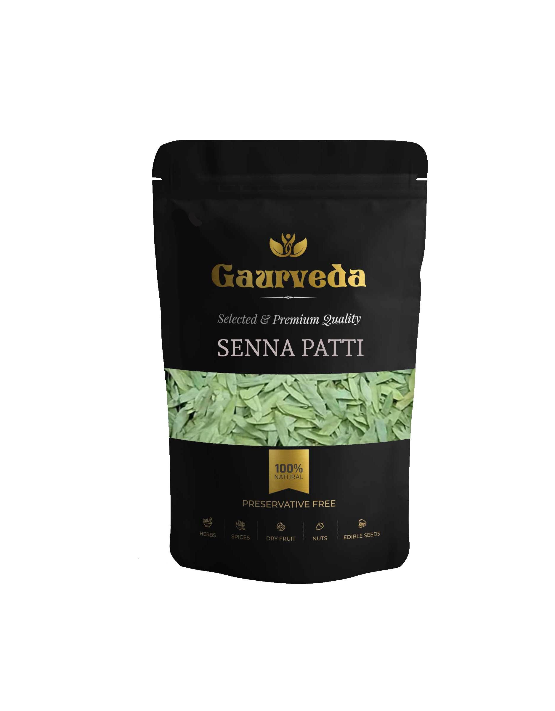 GAURVEDA Senna Patti 100% Natural & Pure | Traditional Ayurvedic Herb/Seed/Powder | Supports Wellness & Daily Health | Ideal for Herbal Remedies, 100 Grams