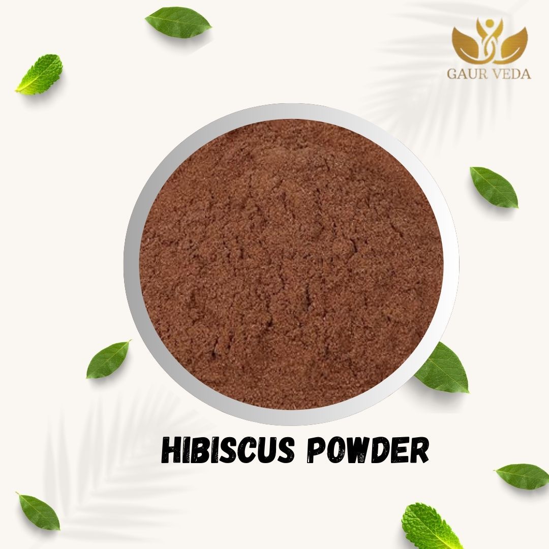 GAURVEDA Hibiscus Flower Powder For Face Pack and Hair Mask - Hair & Skin Care - Gudhal Ka Phool Powder For Dull Hair & Dry Scalp - Natural (100)