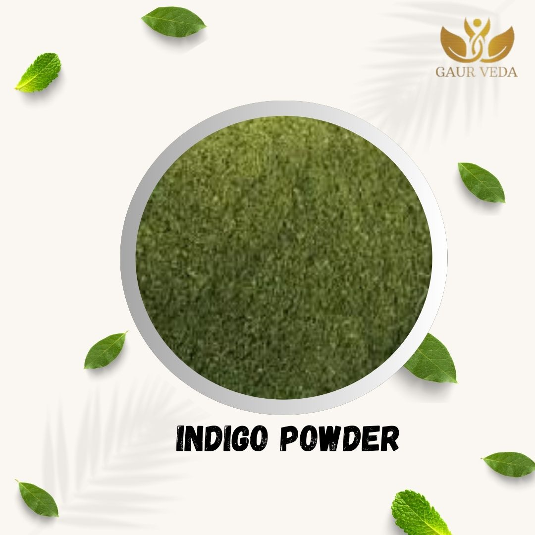 Gaurveda Indigo Leaves Powder (200 Grams) - For Hair Colour - Avuri Akulu Powder - Indigofera Tinctoria Powder - Natural