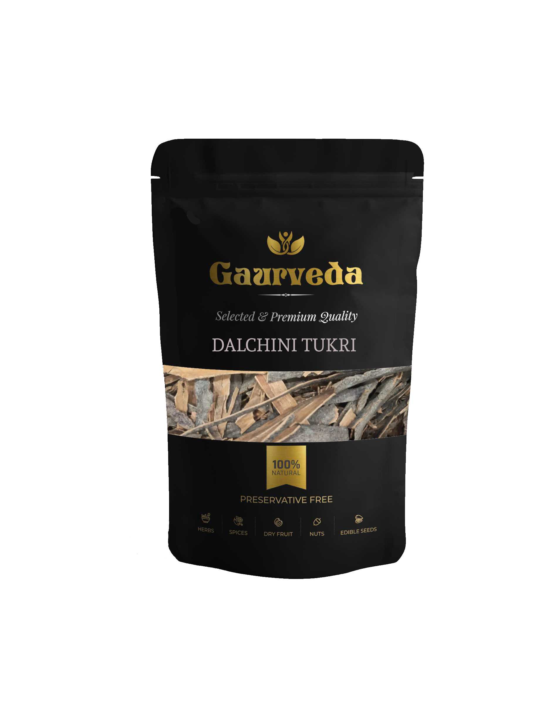 GAURVEDA Dalchini Tukri (Cinnamon Bark Pieces)   Authentic Indian Spice, Aromatic Flavor, Perfect for Cooking & Tea, Fresh & Natural, Pantry Essential | 200 Grams