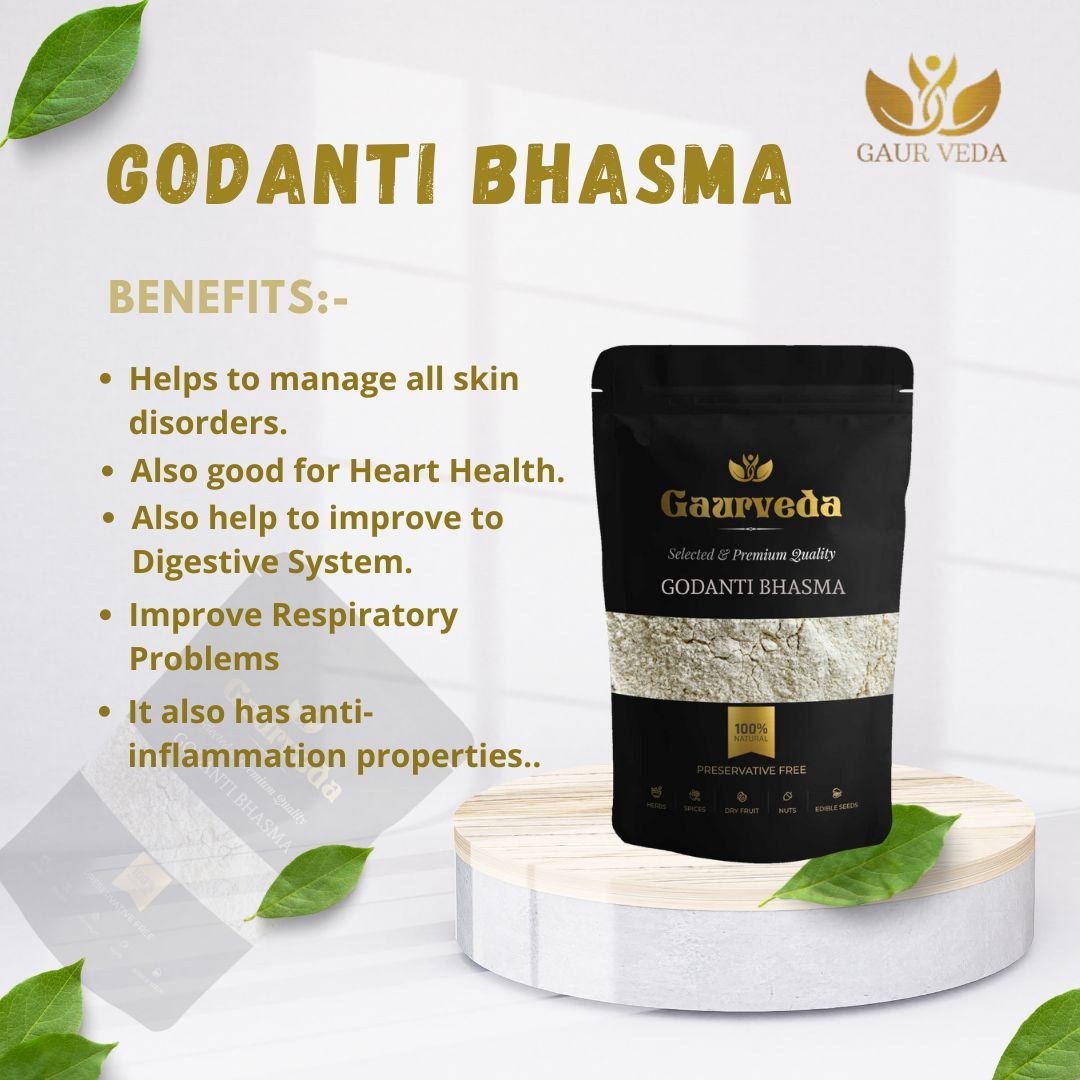 GAURVEDA Godanti bhasma 100% Natural & Pure | Traditional Ayurvedic Herb/Seed/Powder | Supports Wellness & Daily Health | Ideal for Herbal Remedies, 100 Grams