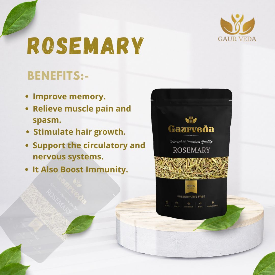Gaurveda Rosemary and Jatamansi Root Combo, 100 Grams Each, Improves Hair Health, Pure & Natural