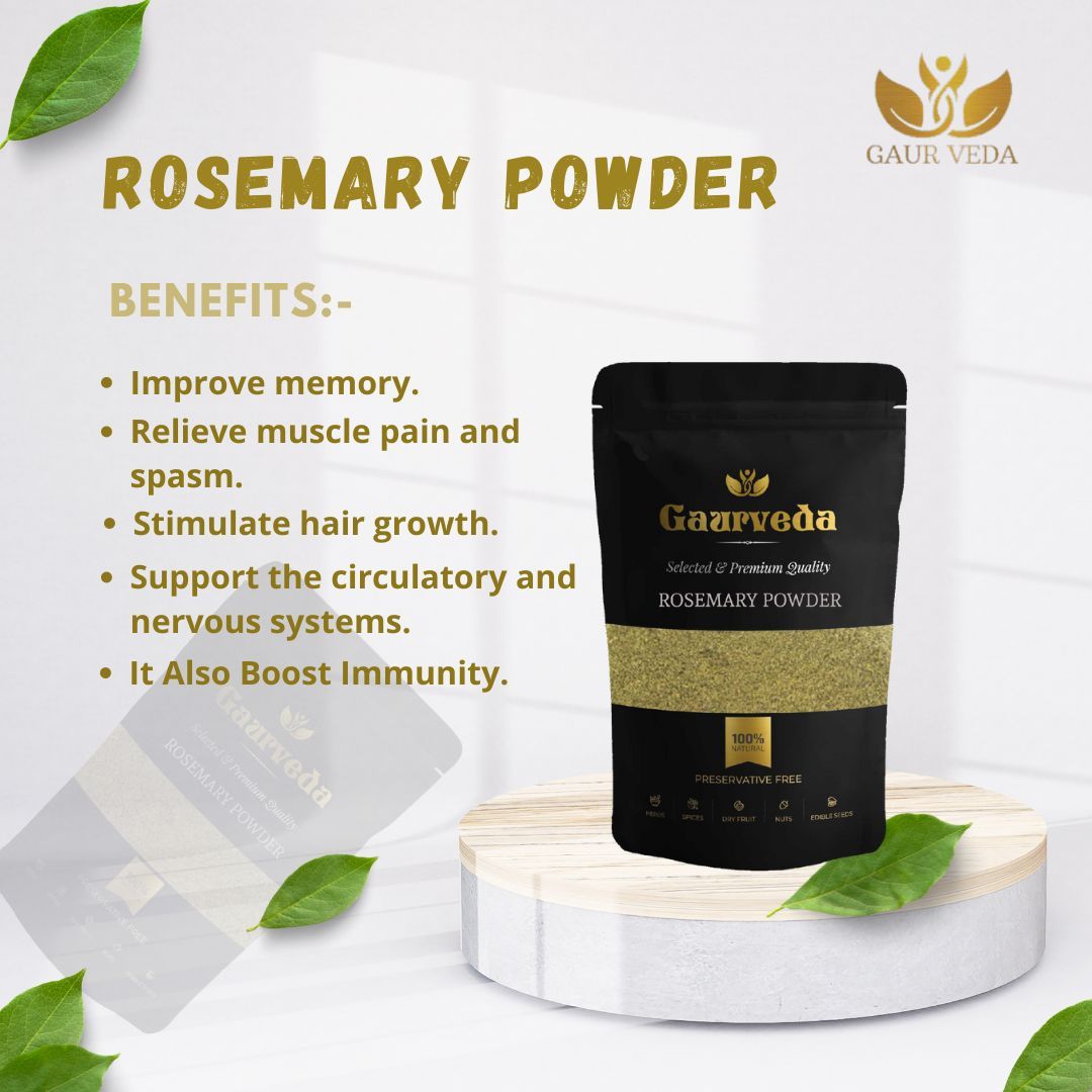 Gaurveda Rosemary Powder and Jatamansi Roots Powder Combo, 100 Grams Each - For Hairs