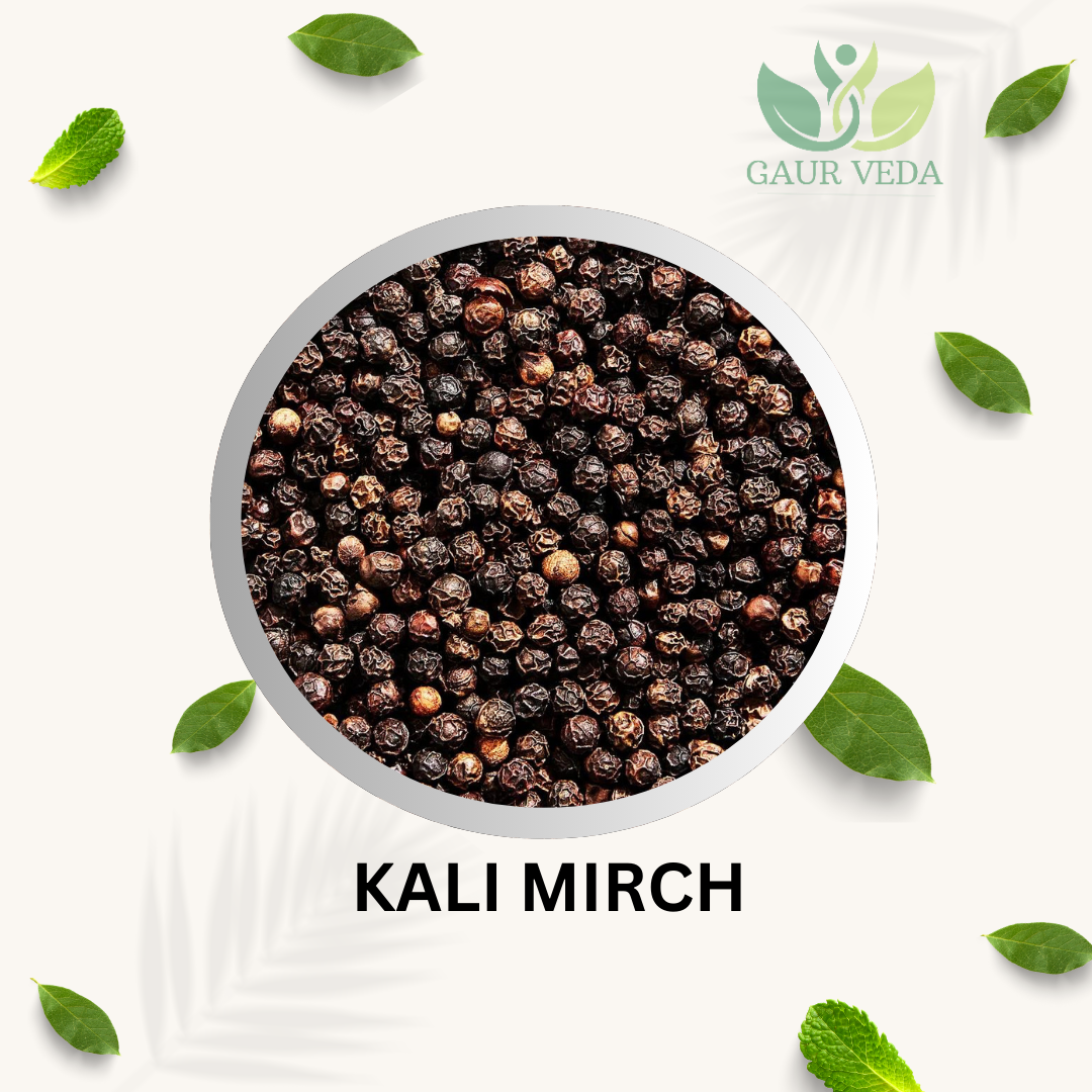 GAURVEDA Kali Mirch (Black Peppercorns) - Fresh, Whole, Aromatic Spice for Cooking, Seasoning, Grinding - Indian Black Pepper | 200 Grams