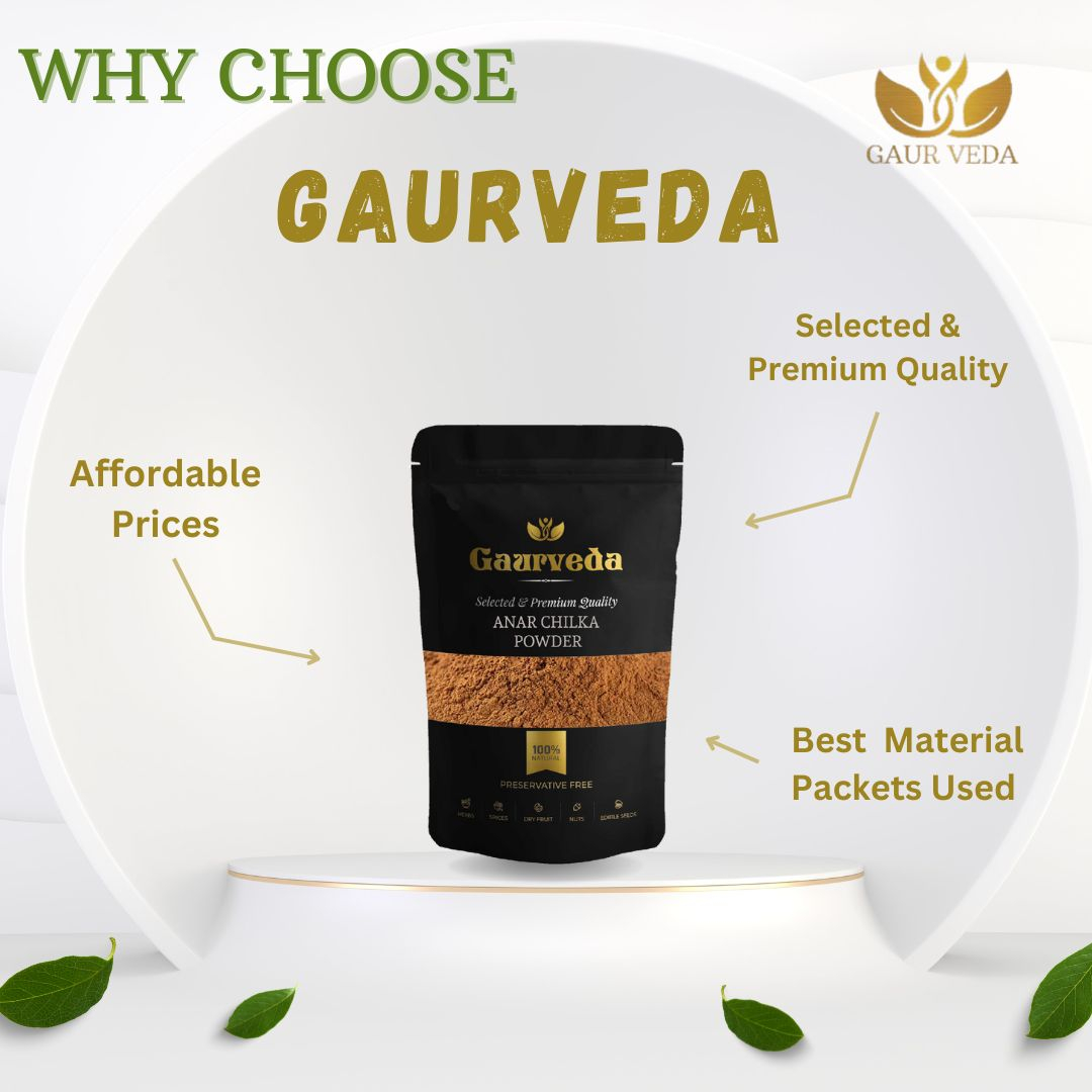 GAURVEDA Anar chilka Powder 100% Natural & Pure | Traditional Ayurvedic Herb/Seed/Powder | Supports Wellness & Daily Health | Ideal for Herbal Remedies, 100 Grams