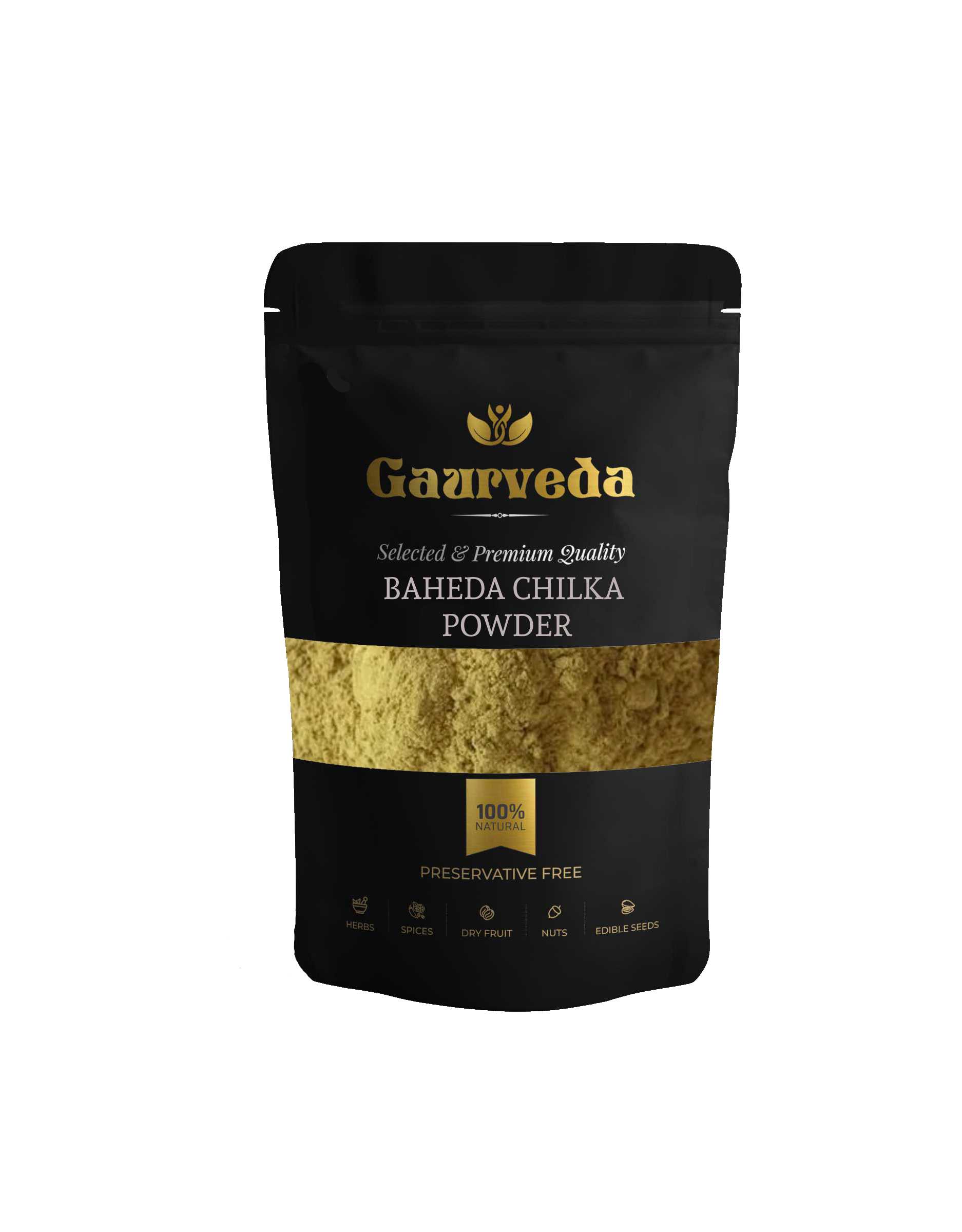GAURVEDA Baheda chilka Powder 100% Natural & Pure | Traditional Ayurvedic Herb/Seed/Powder | Supports Wellness & Daily Health | Ideal for Herbal Remedies, 200 Grams