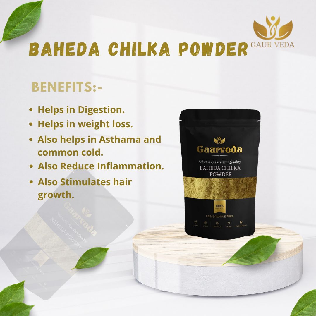 GAURVEDA Baheda chilka Powder 100% Natural & Pure | Traditional Ayurvedic Herb/Seed/Powder | Supports Wellness & Daily Health | Ideal for Herbal Remedies, 200 Grams