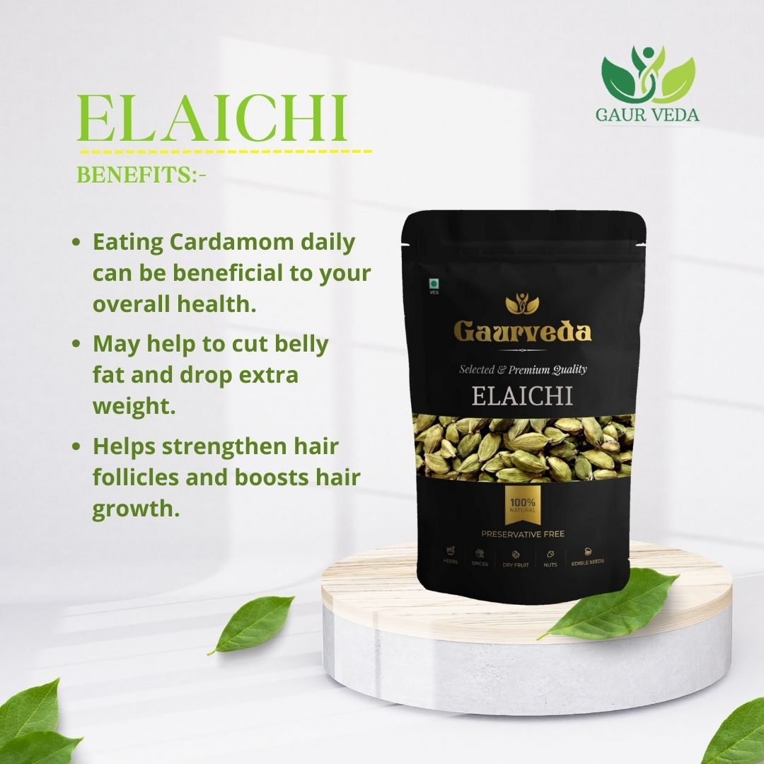 Gaurveda Elaichi Choti - Green Cardamom (100 Grams)